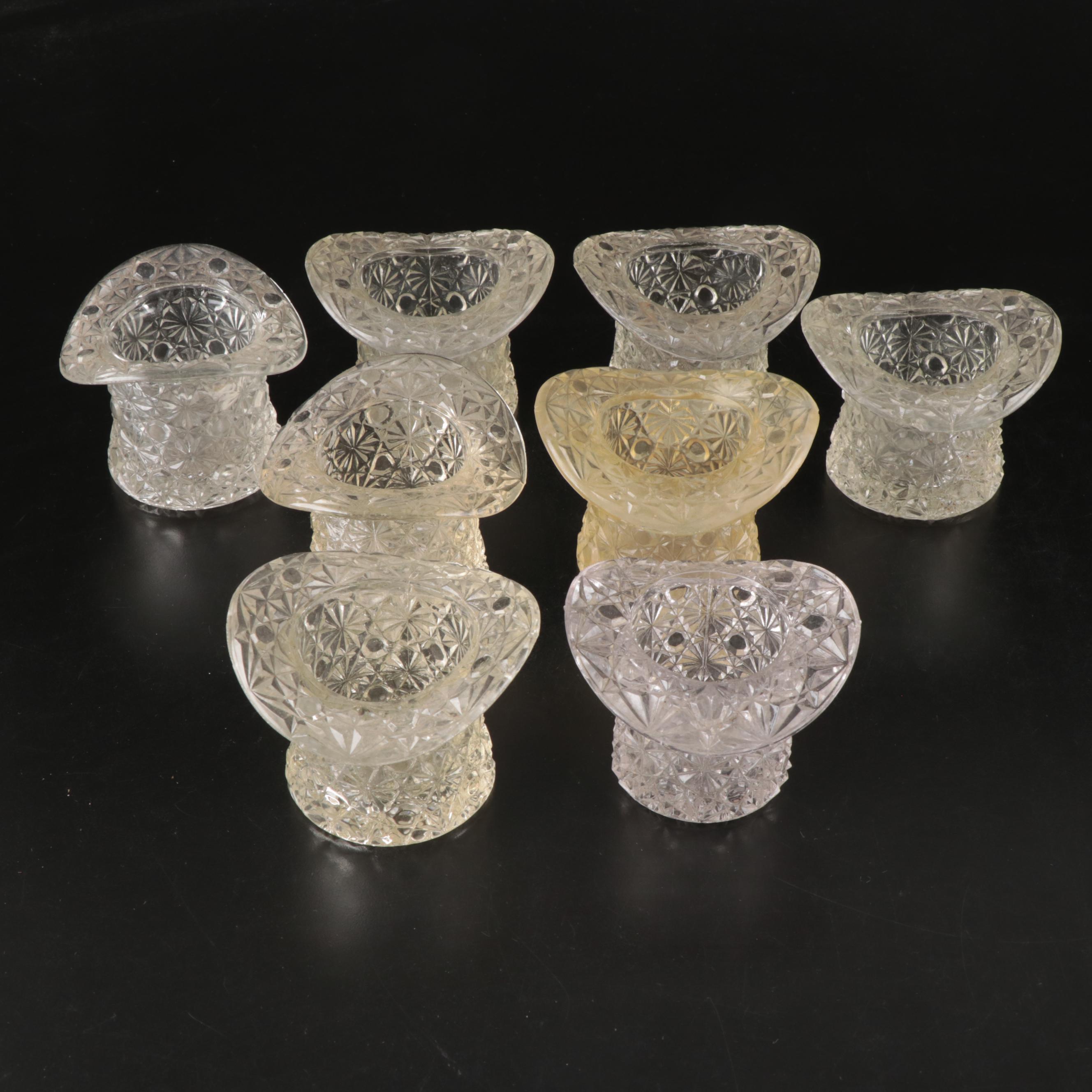McKee & Bros Ribbed Hat Toothpick, More Glass Top Hats, Fenton Style Slipper