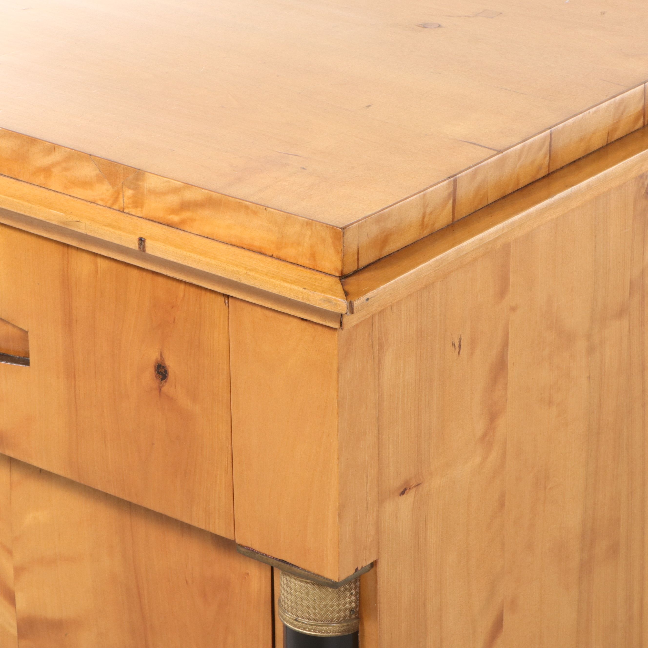Biedermeier Birch and Ebonized Commode, Mid-19th Century
