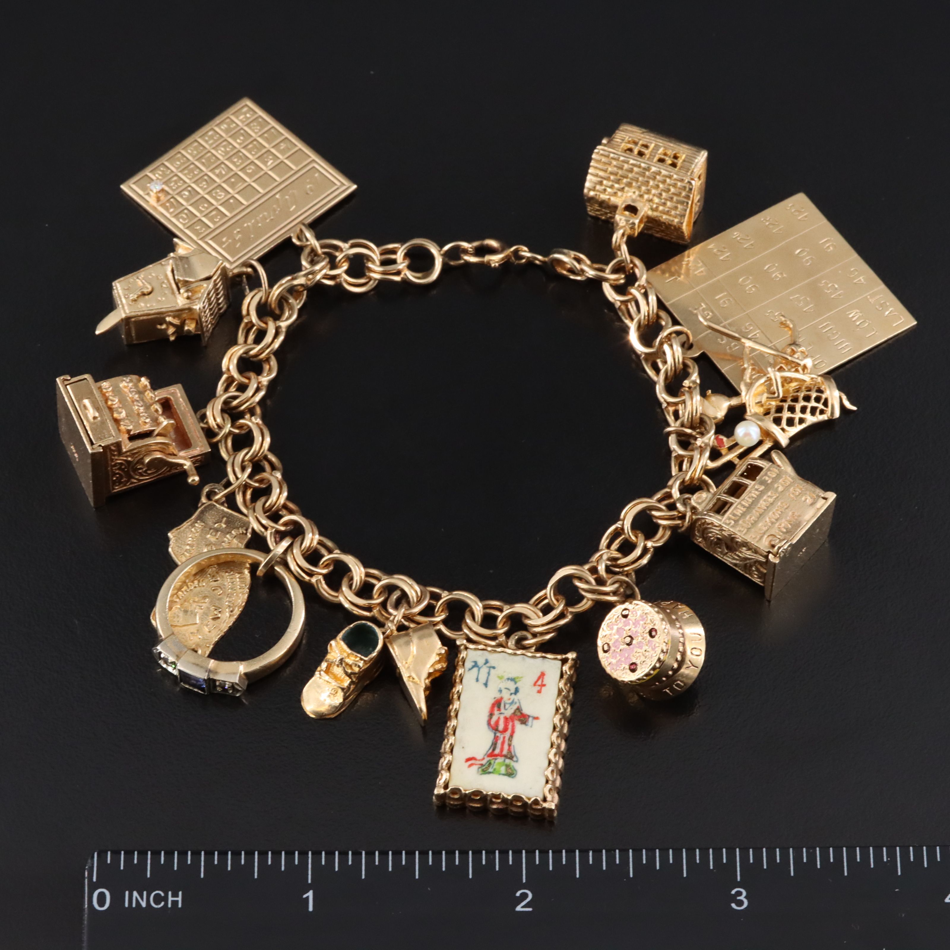Vintage 14K Bracelet with Charms