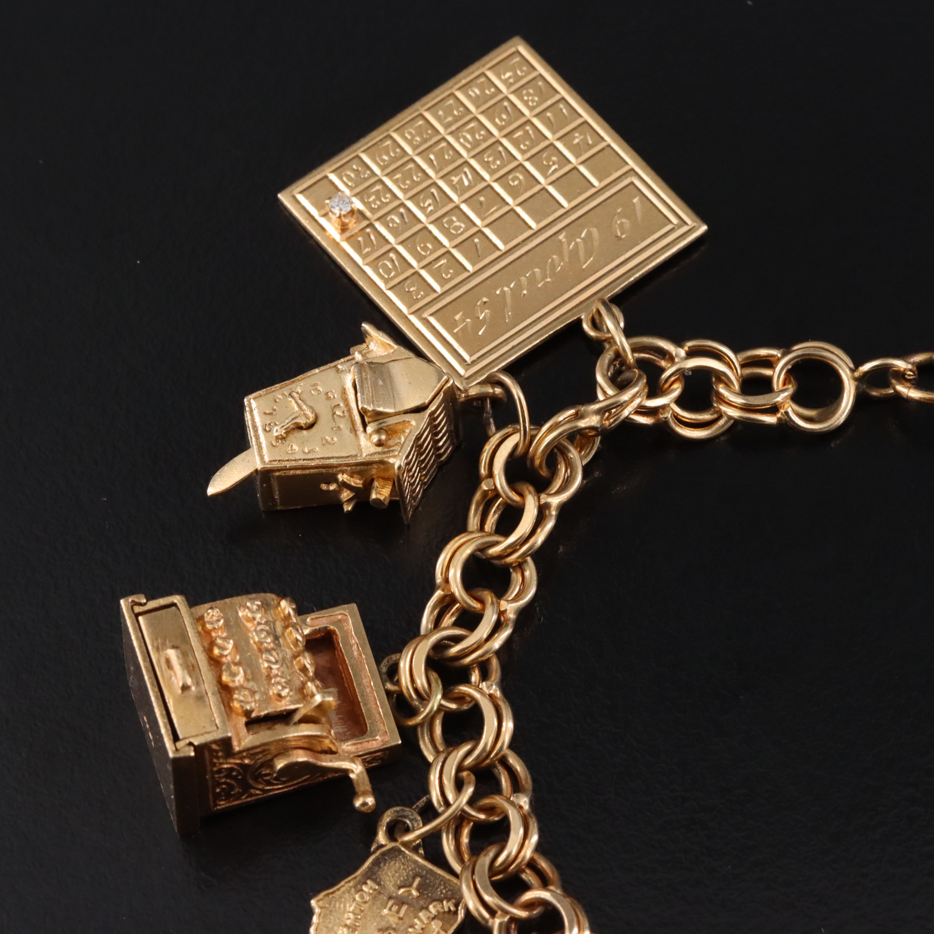 Vintage 14K Bracelet with Charms