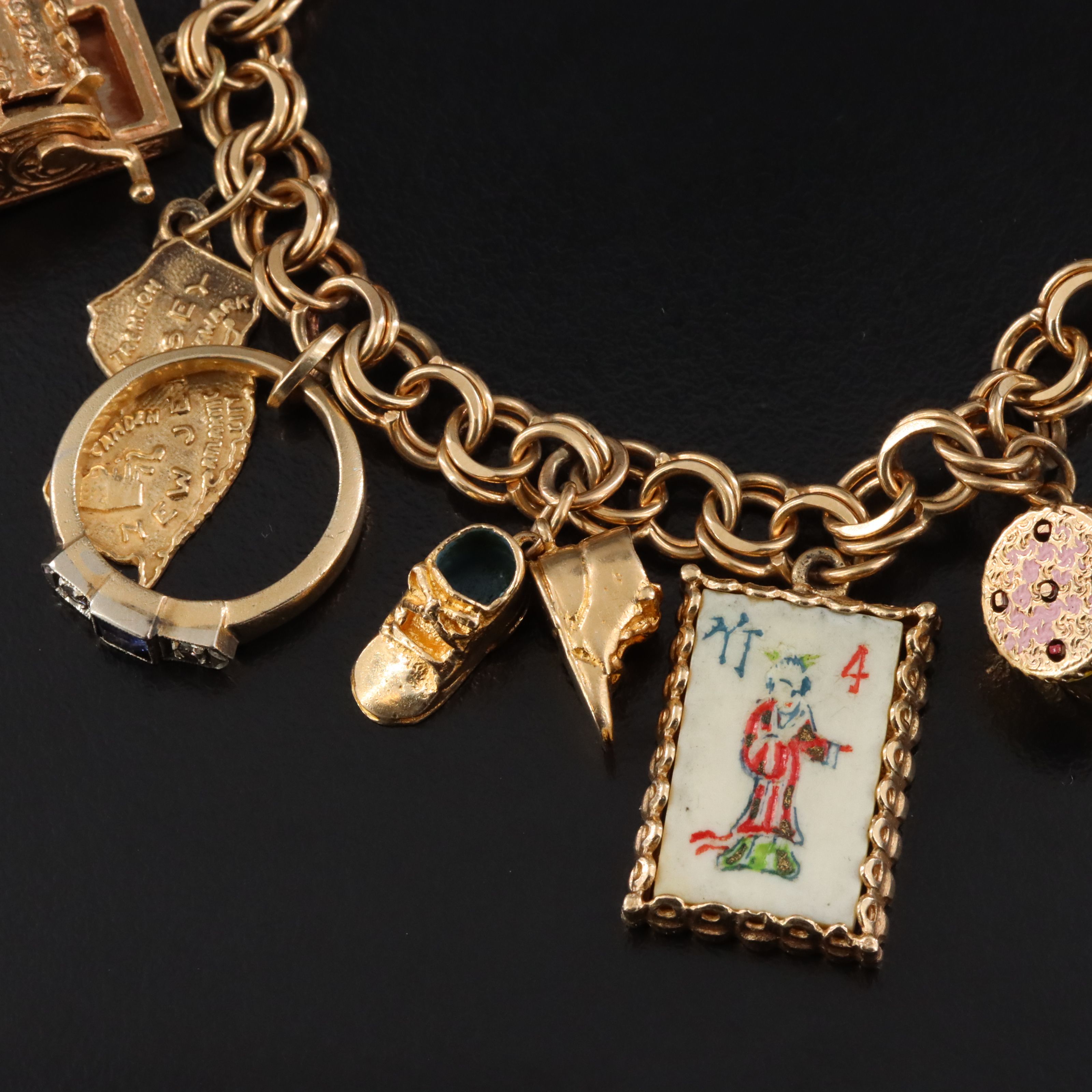 Vintage 14K Bracelet with Charms