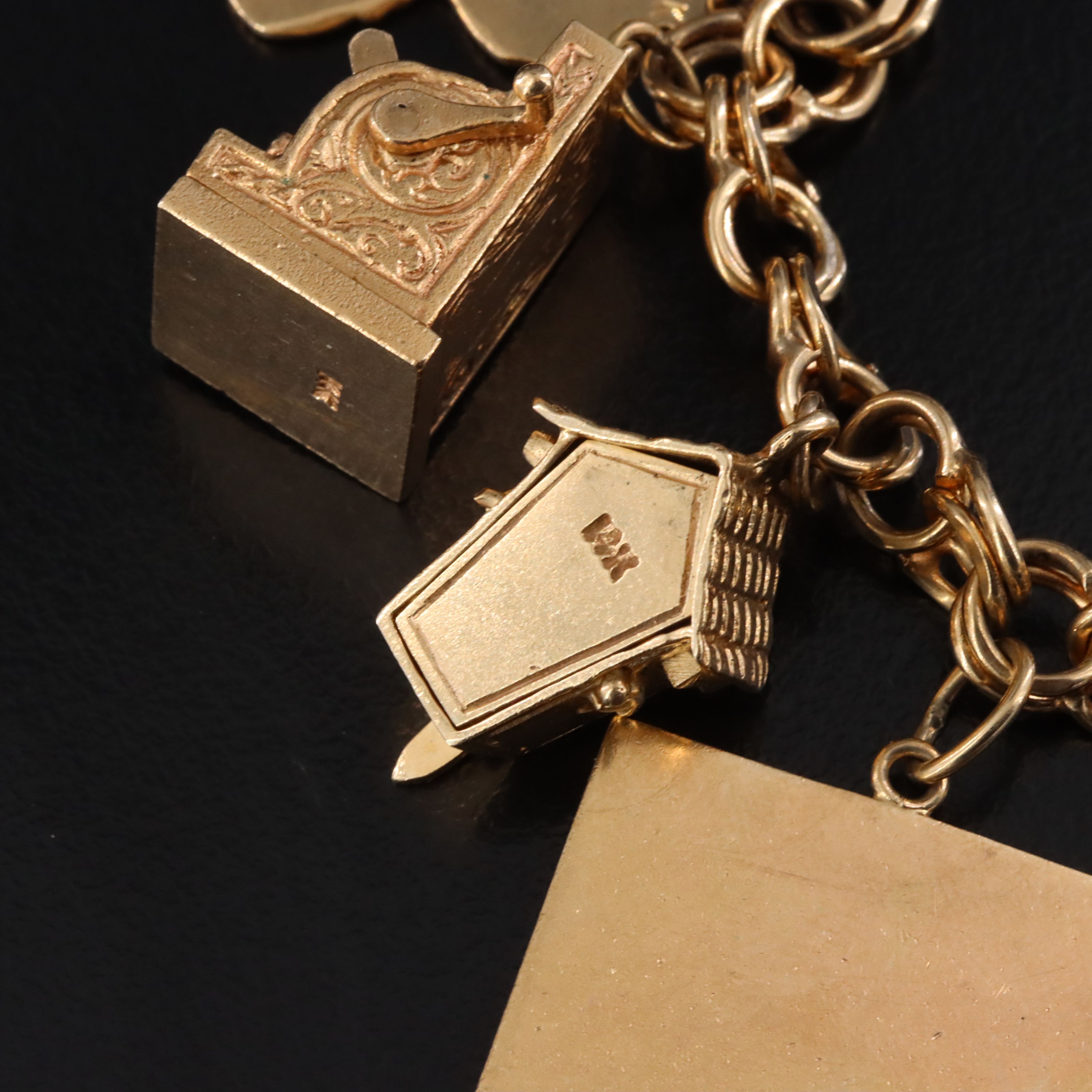 Vintage 14K Bracelet with Charms