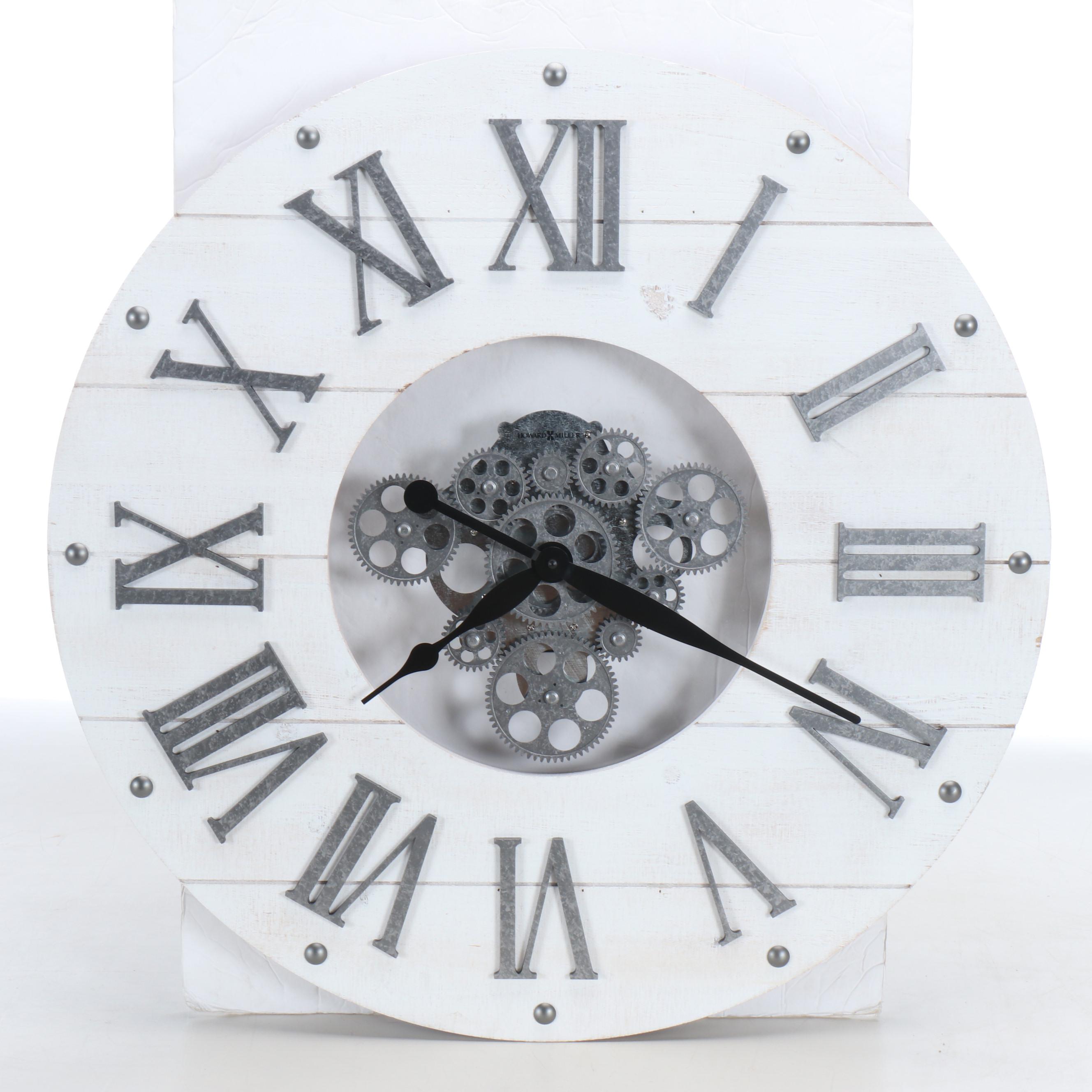 Howard Miller Farmhouse Style Wooden Wall Clock