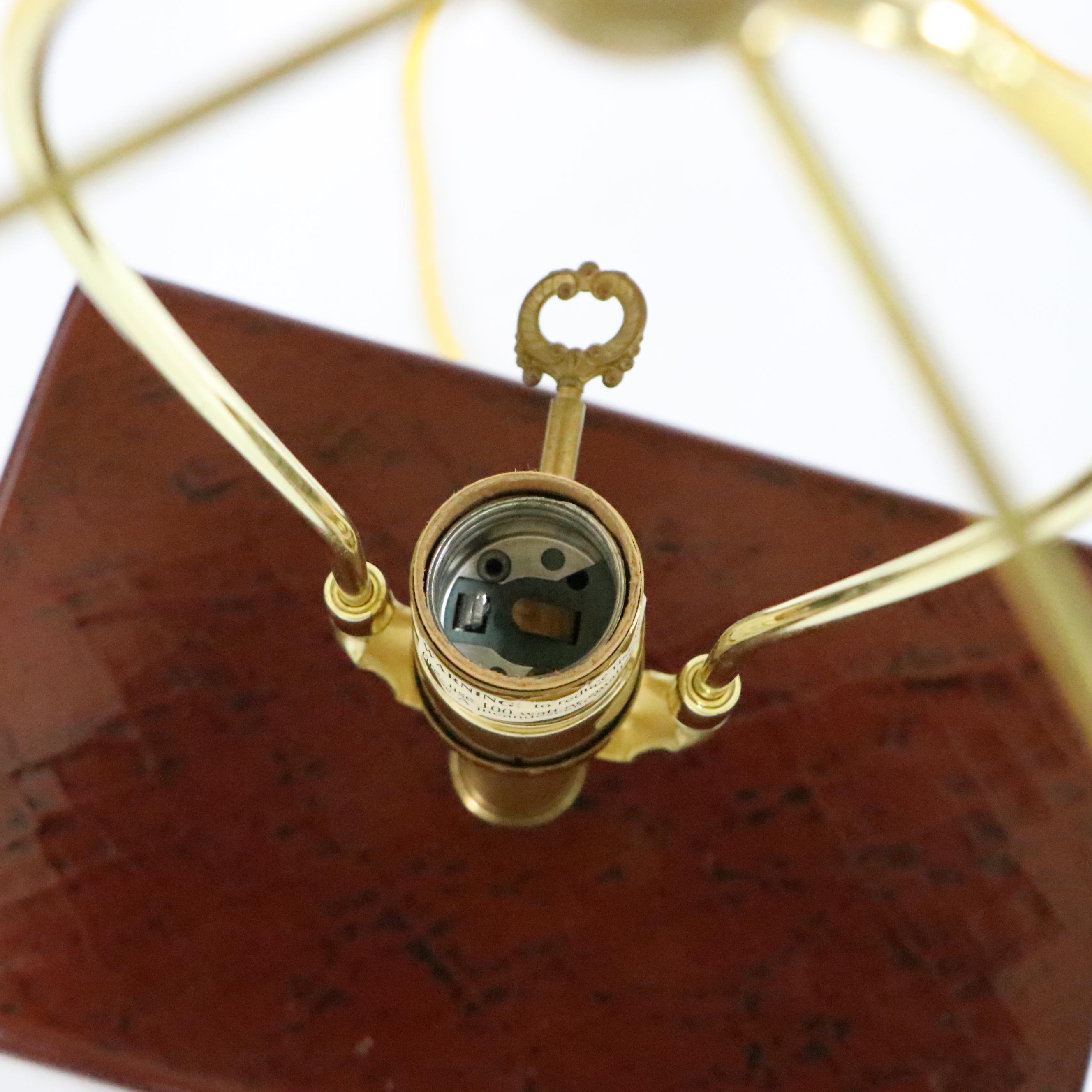 Windermere Chinese Oxblood Lacquered Table Lamp with Square Tapered Shade