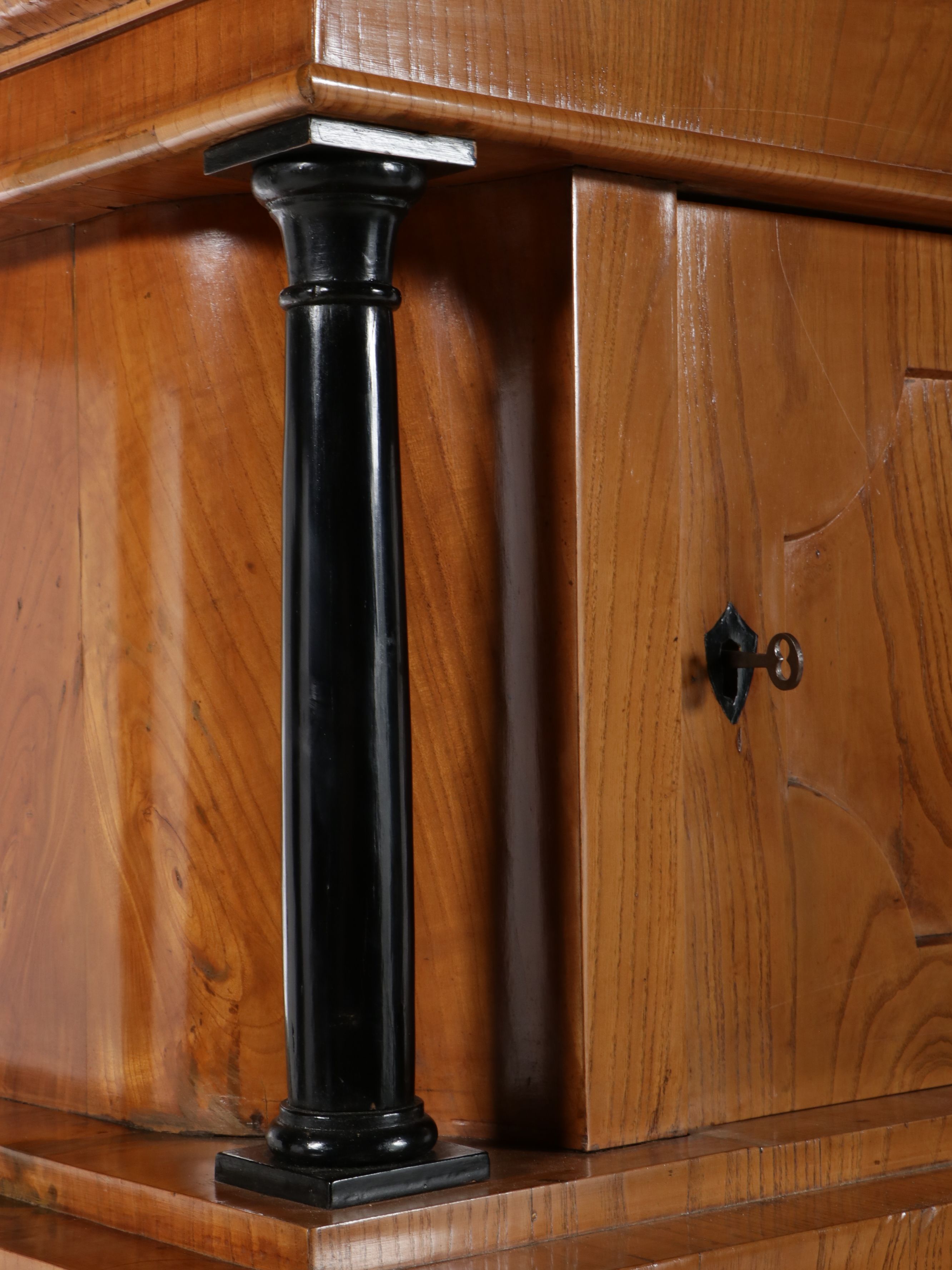 Biedermeier Hand-Cut Ash Secrétaire à Abattant, 19th Century