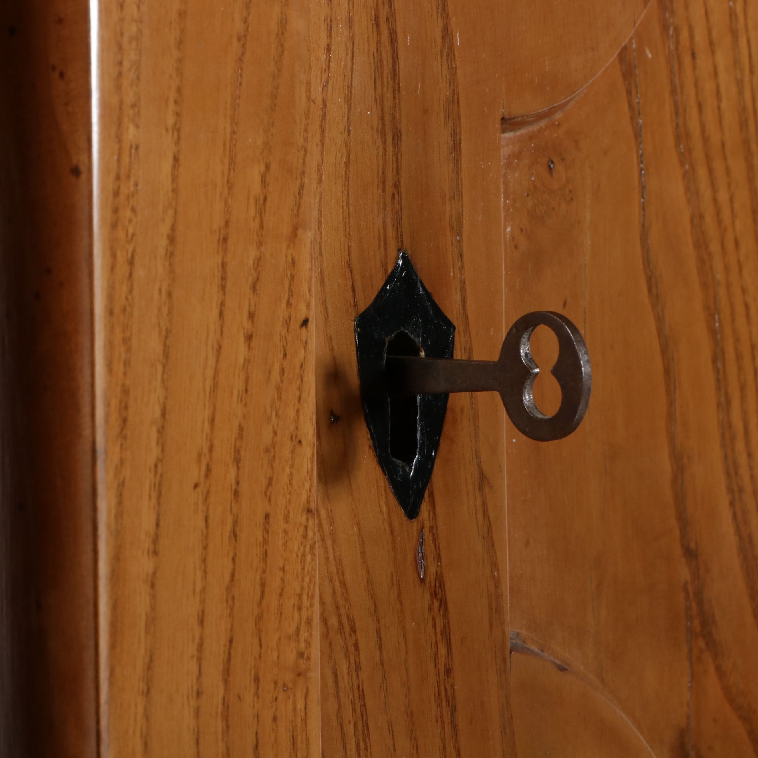 Biedermeier Hand-Cut Ash Secrétaire à Abattant, 19th Century