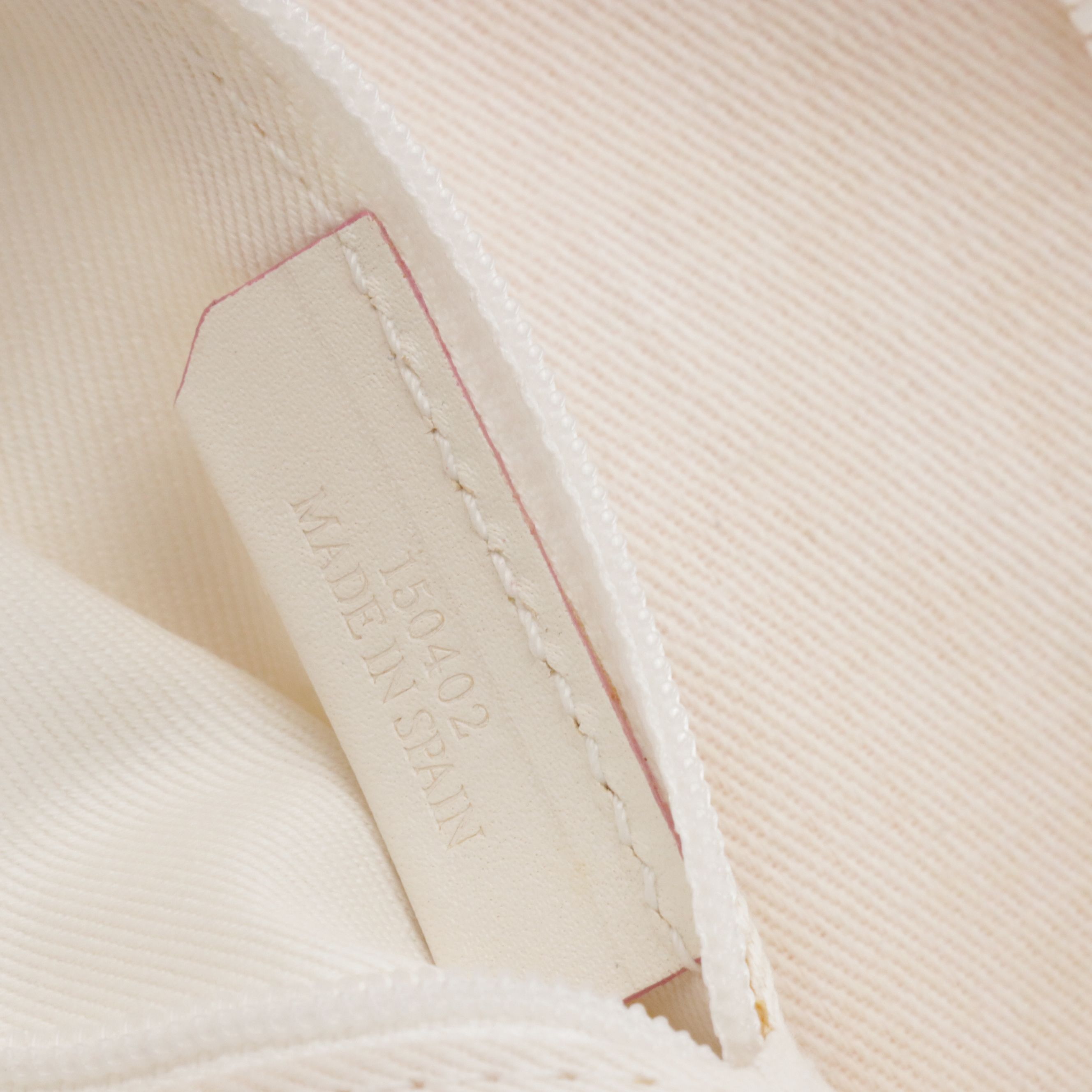 Loewe Pink Anagram Canvas and White Leather Shoulder Bag