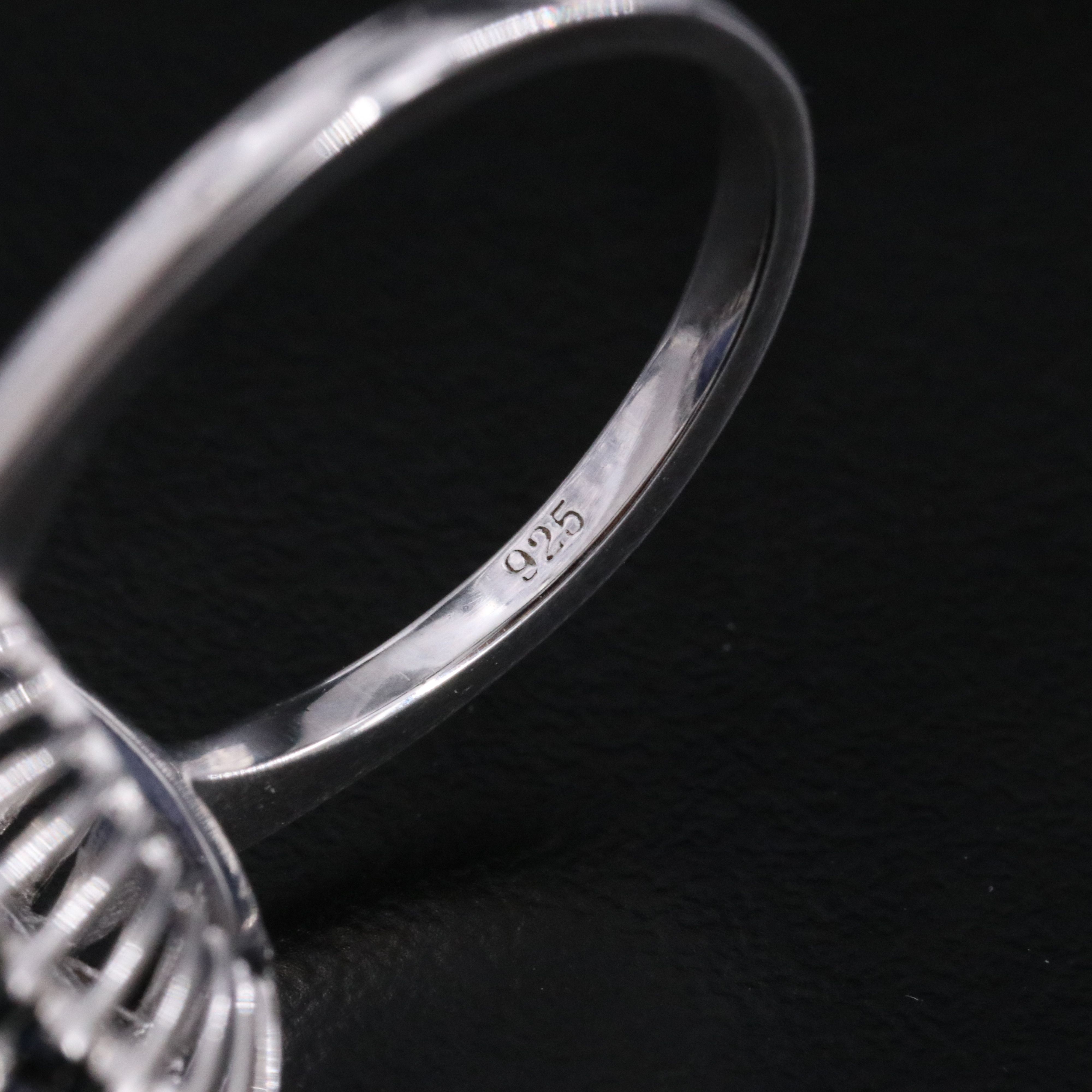 Sterling Tanzanite and Sapphire Ring