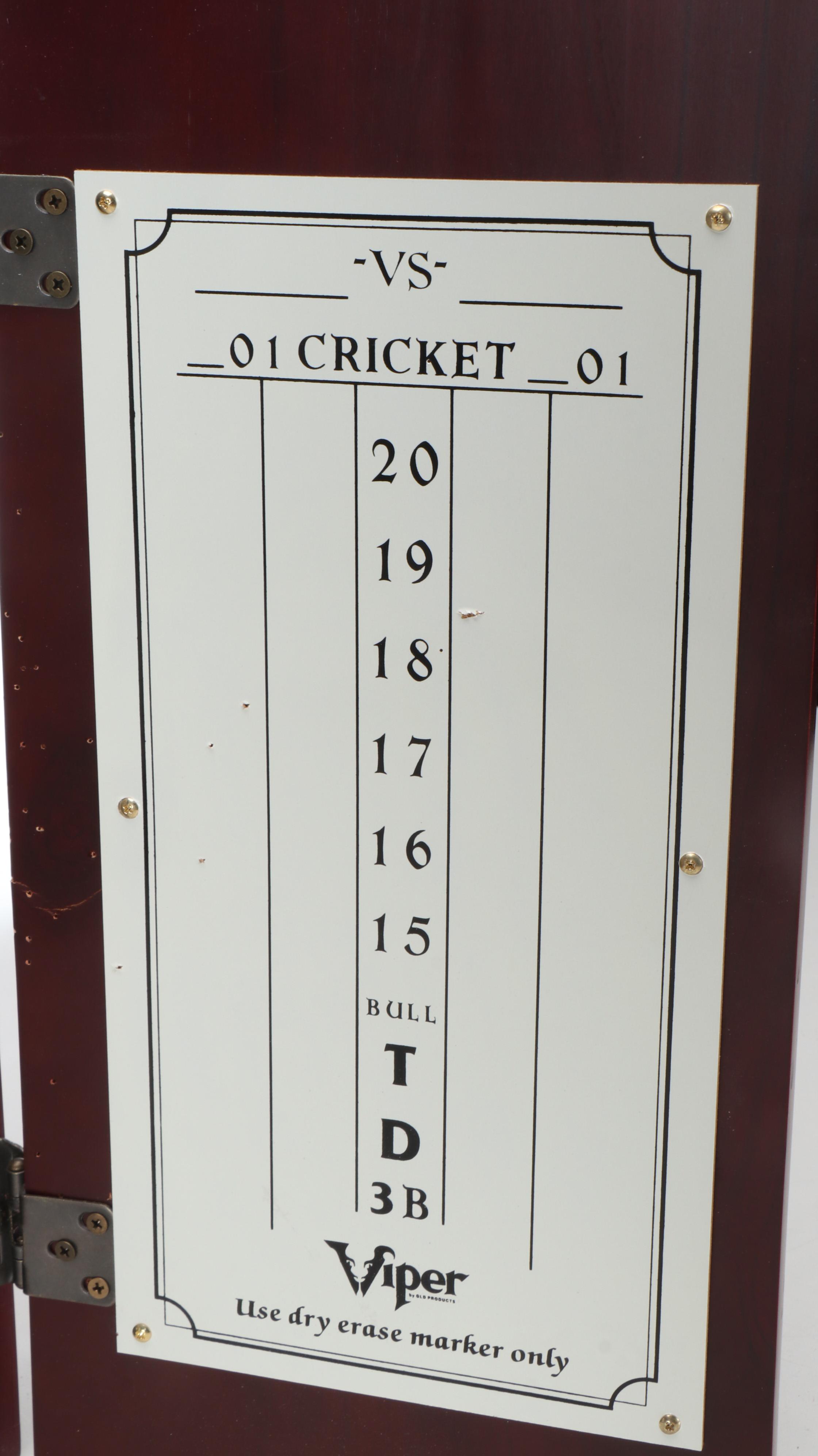 Viper "Shot King" Competition Dart Board with Cabinet and Accessories