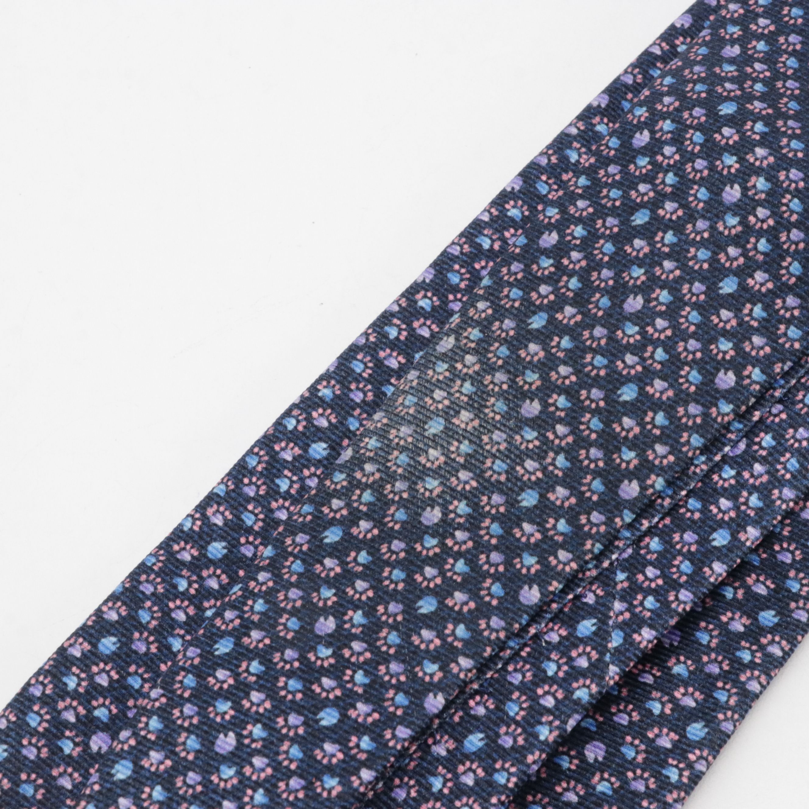 BVLGARI Seven-Fold Hoof and Paw Print Tall Necktie in Silk Jacquard