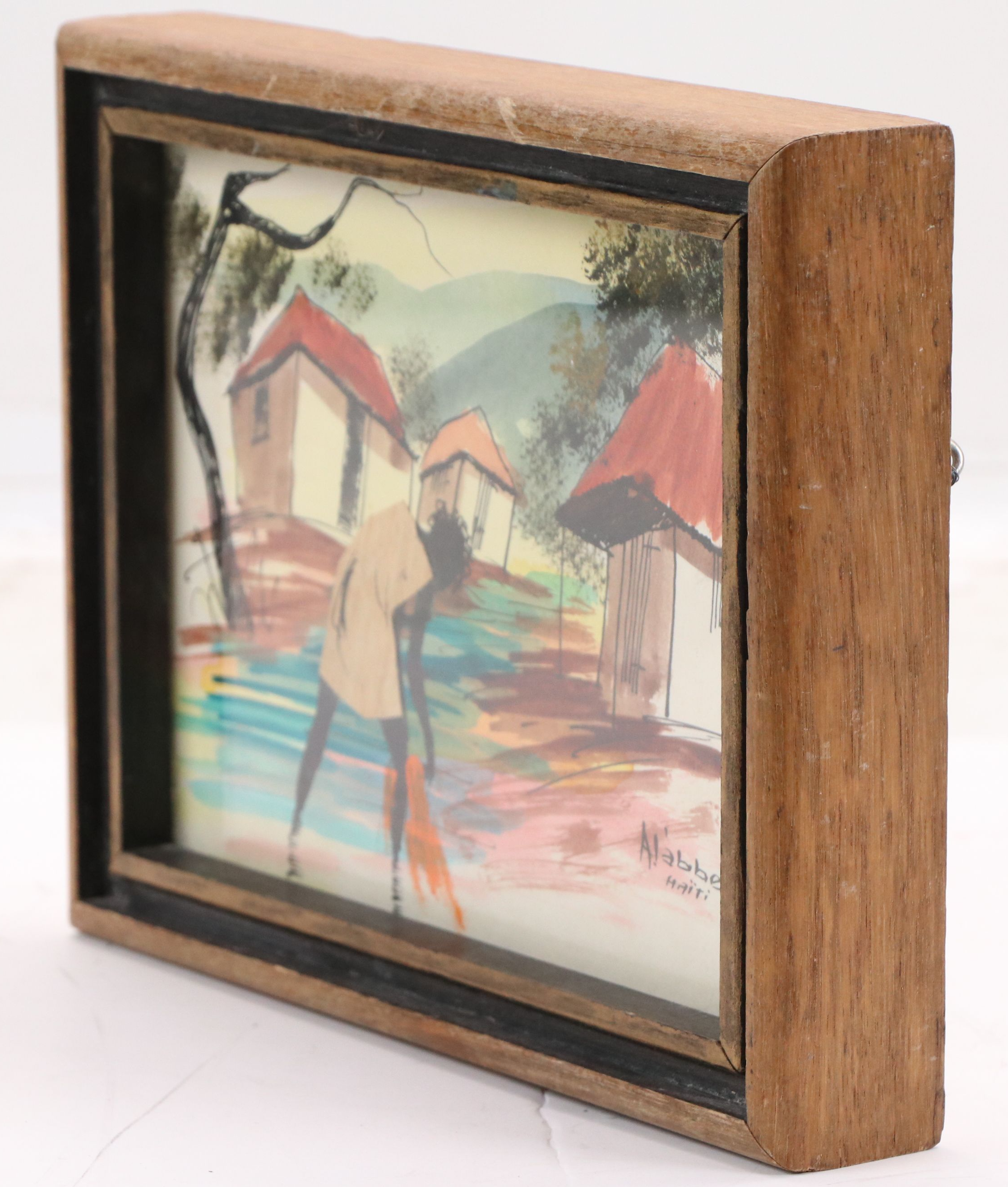 Alàbbé Mixed Media Drawing Haitian Genre Scene