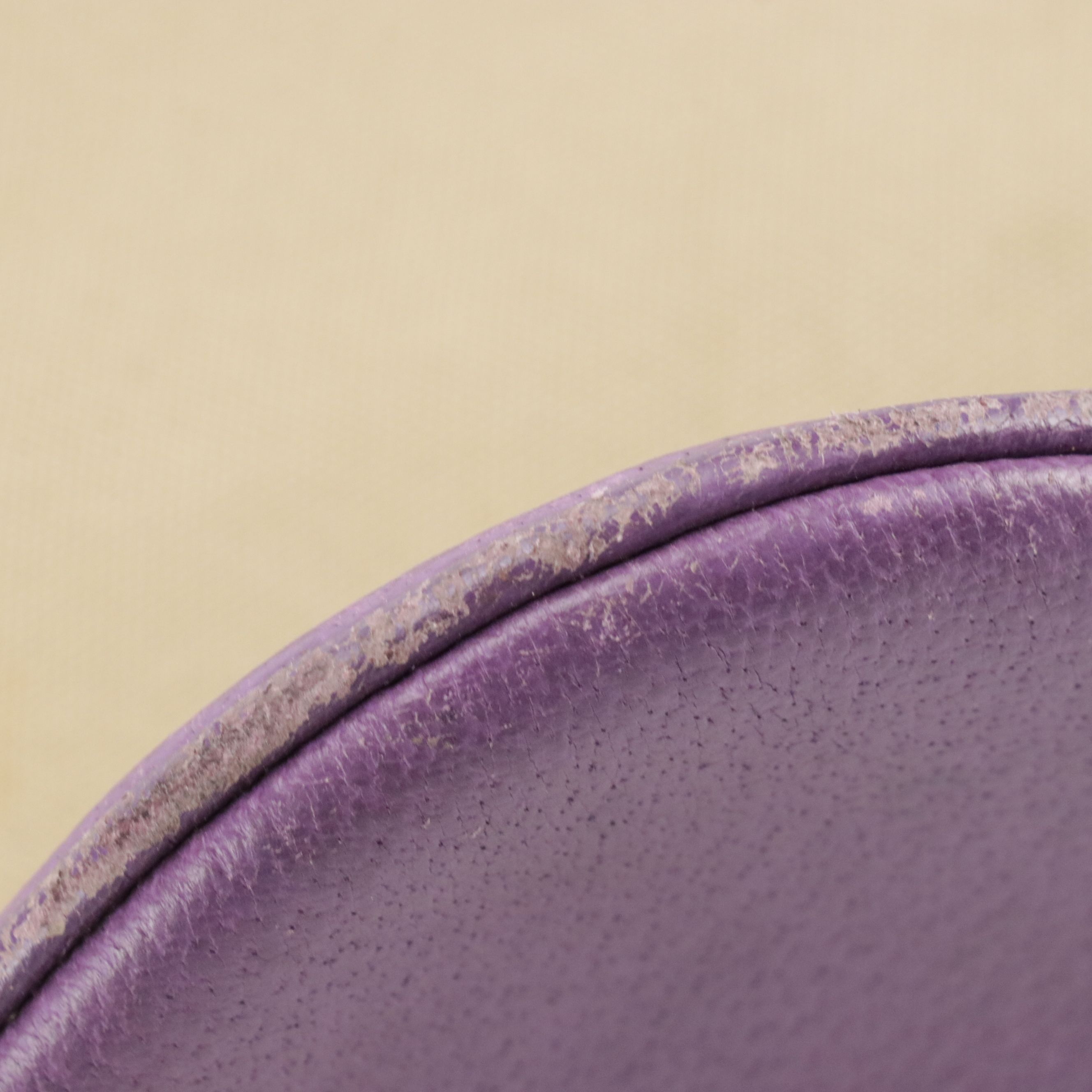 Prada Purple Leather and Beige Canvas Bauletto Shoulder Bag