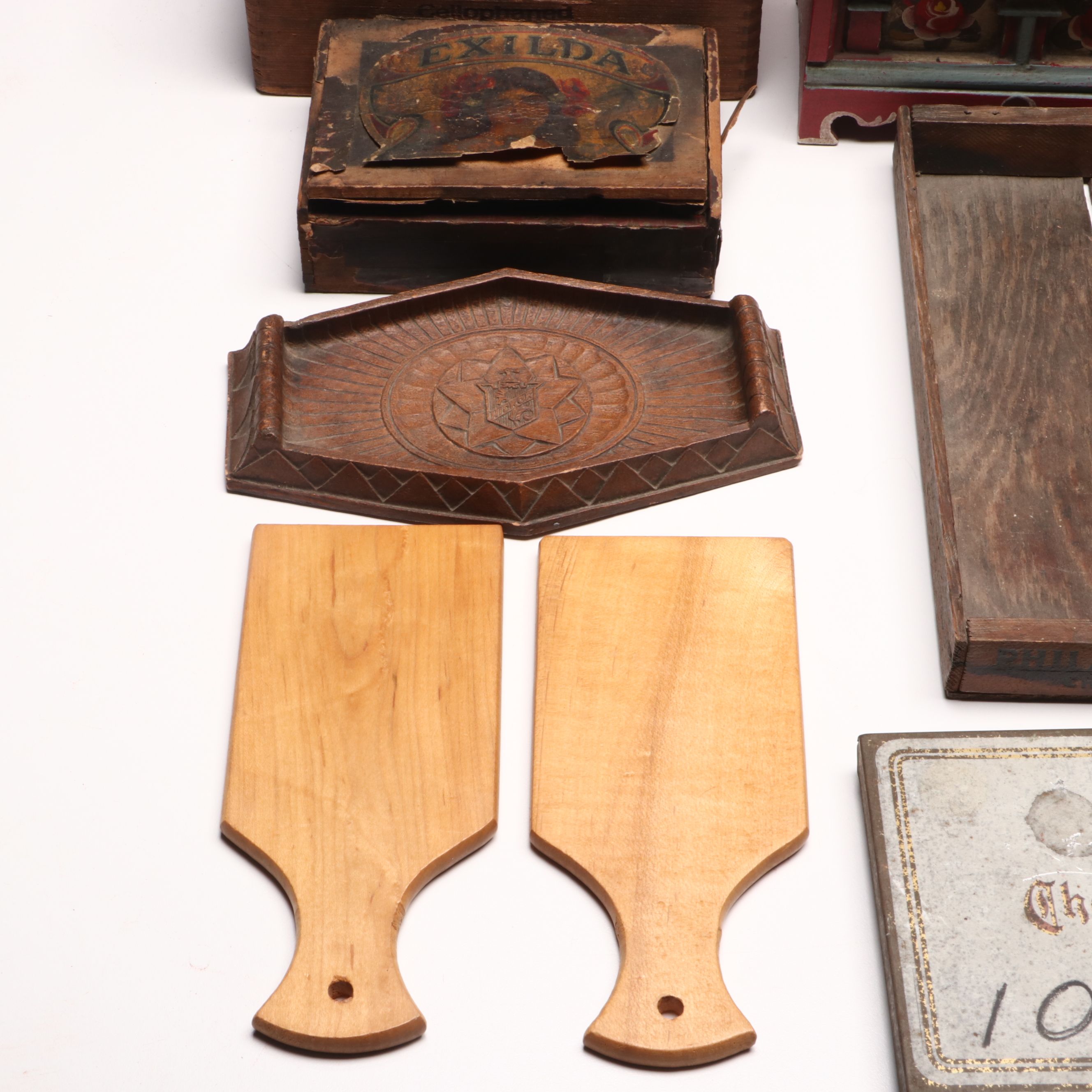 Chesterfield and Dutch Masters Cigar Boxes with More Vintage Decorative Boxes