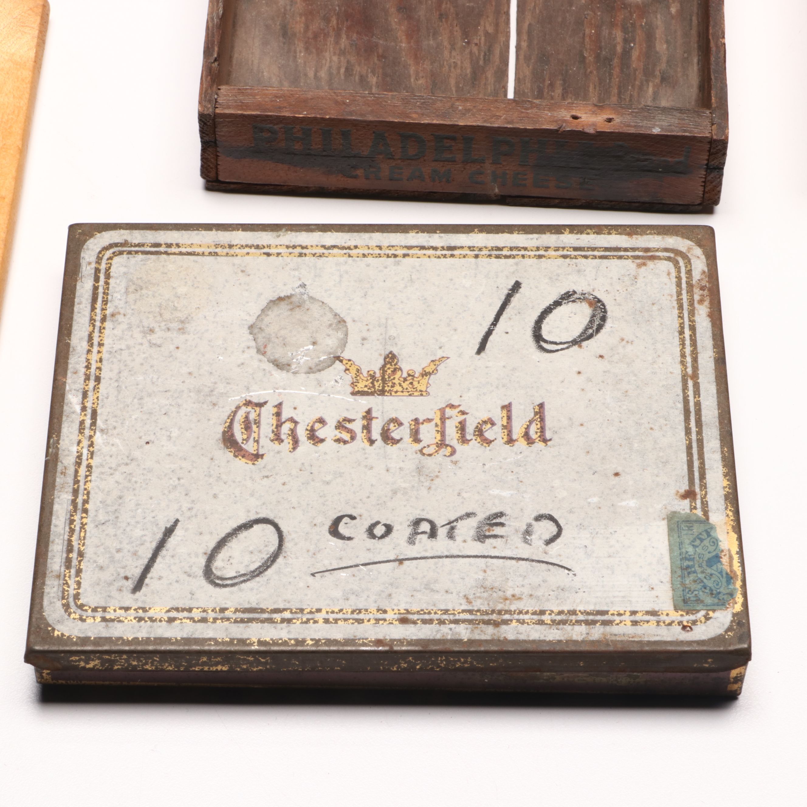 Chesterfield and Dutch Masters Cigar Boxes with More Vintage Decorative Boxes