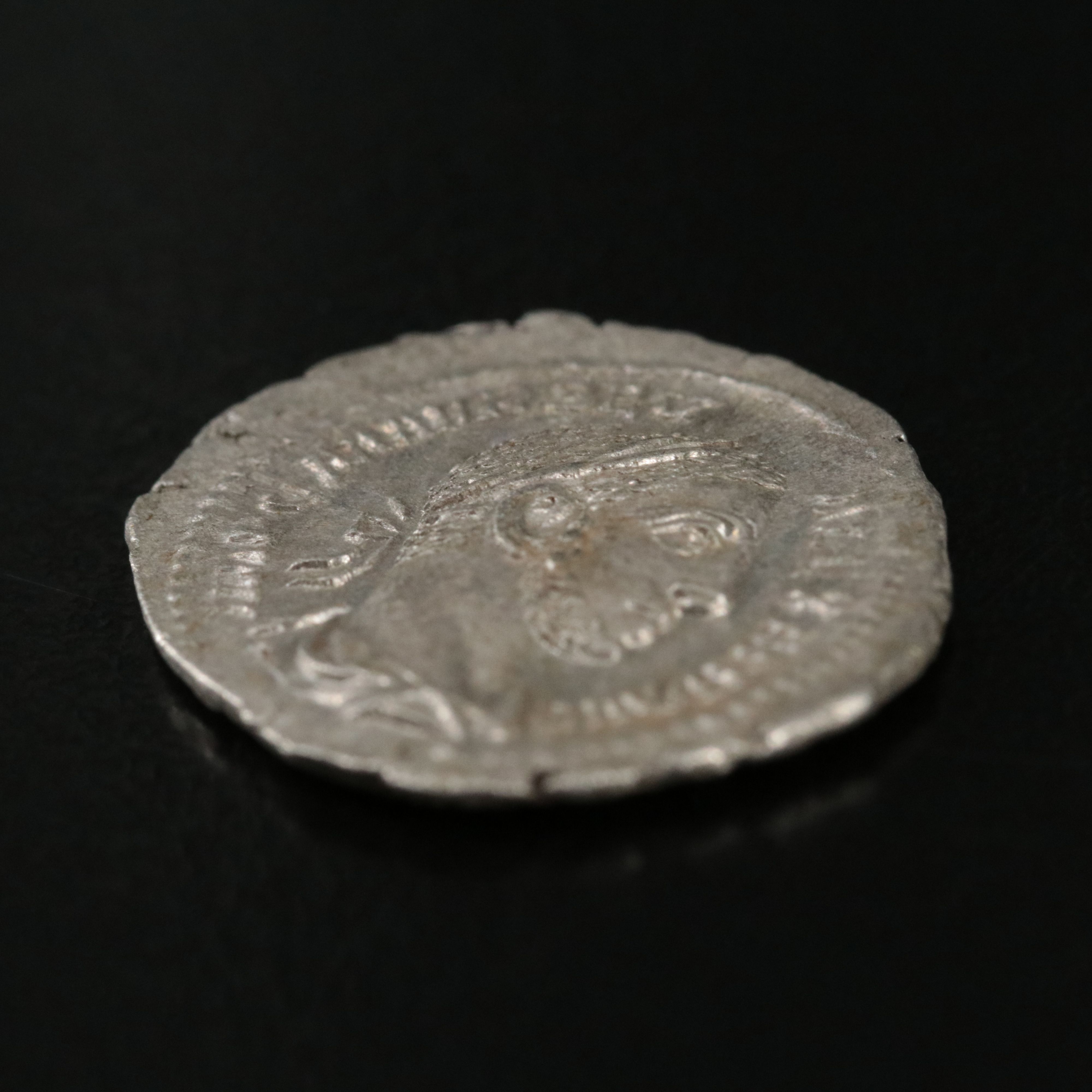Ancient Roman Imperial AR Denarius Coin of Severus Alexander, ca. 226 A.D.