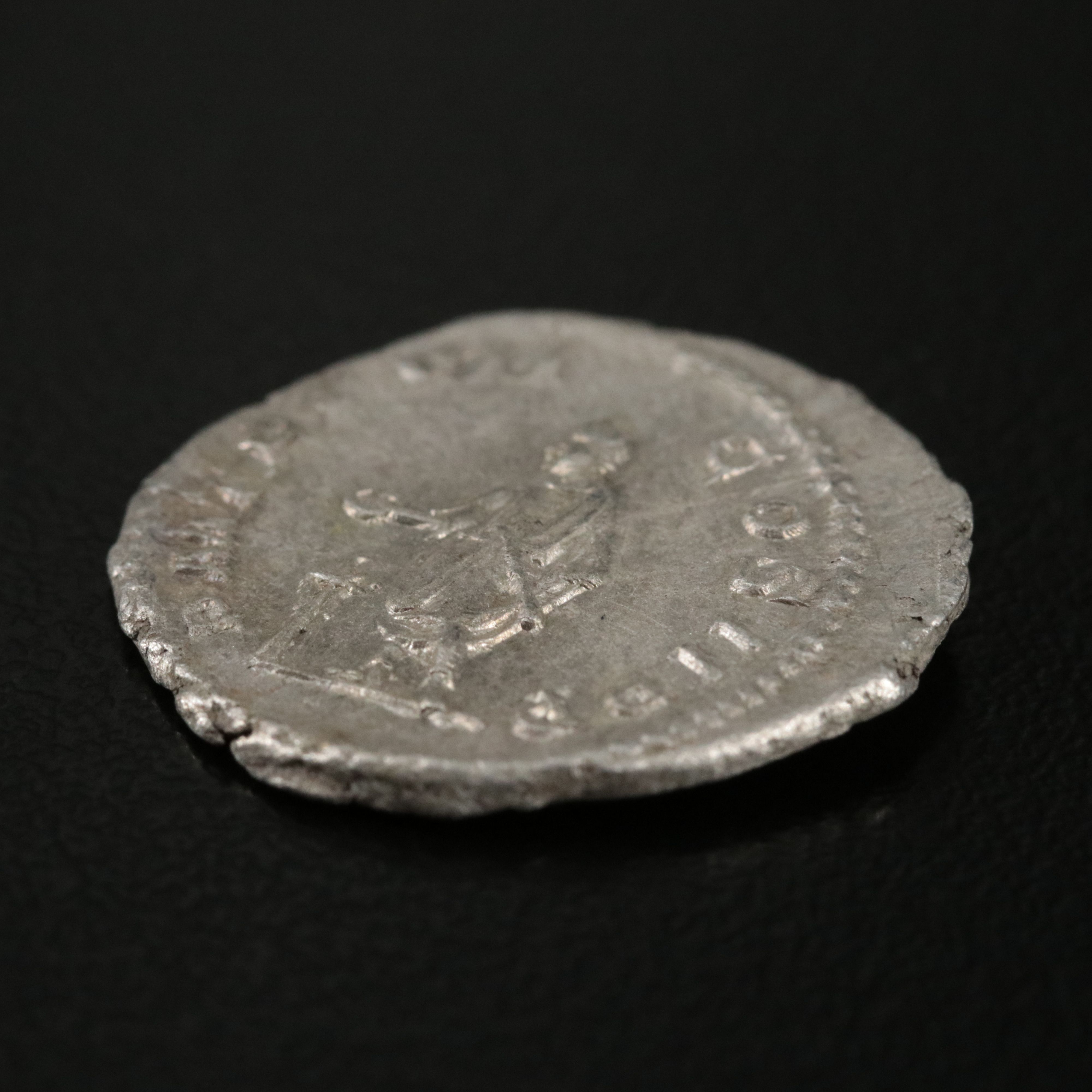 Ancient Roman Imperial AR Denarius Coin of Severus Alexander, ca. 226 A.D.
