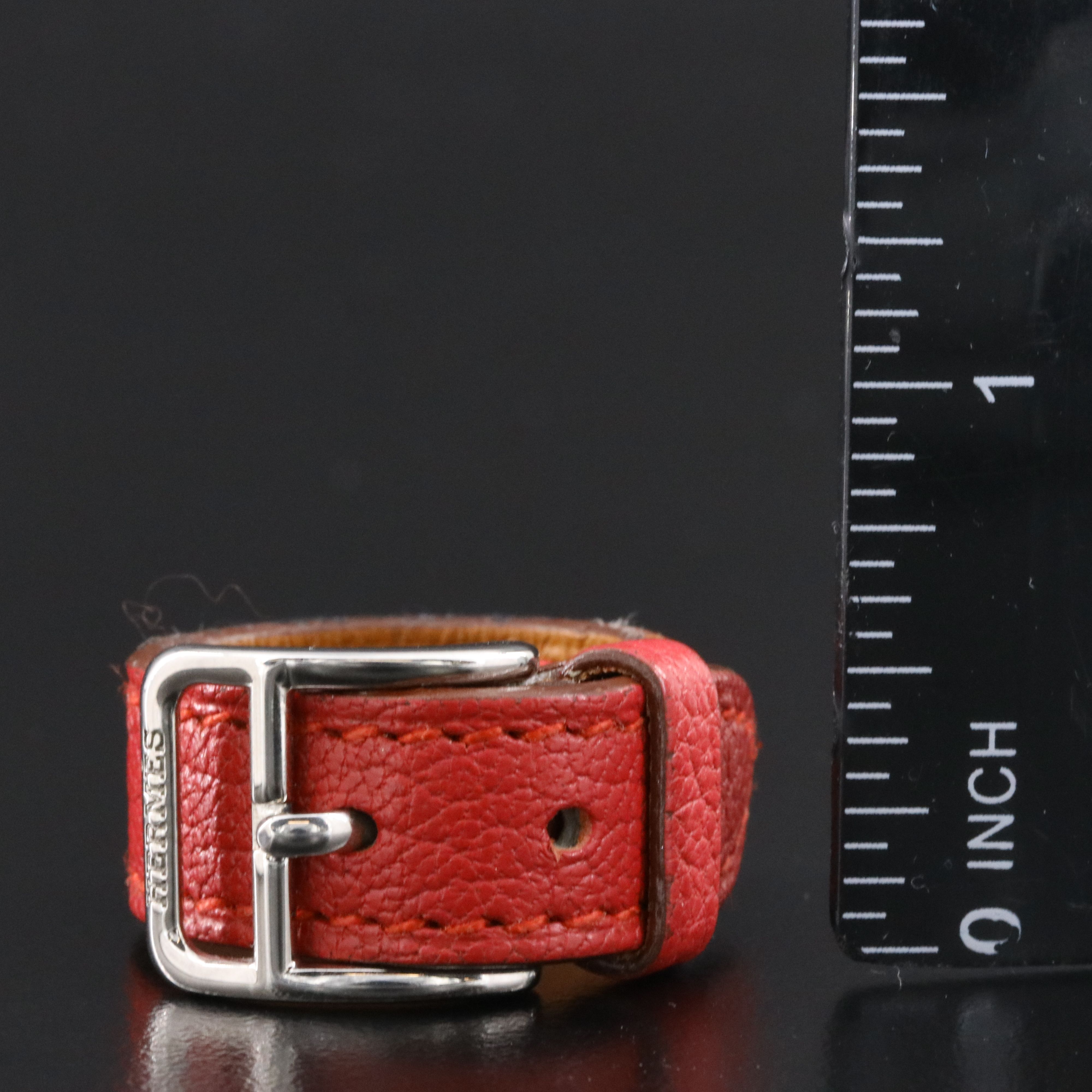 Hermès Leather Belt Scarf Ring