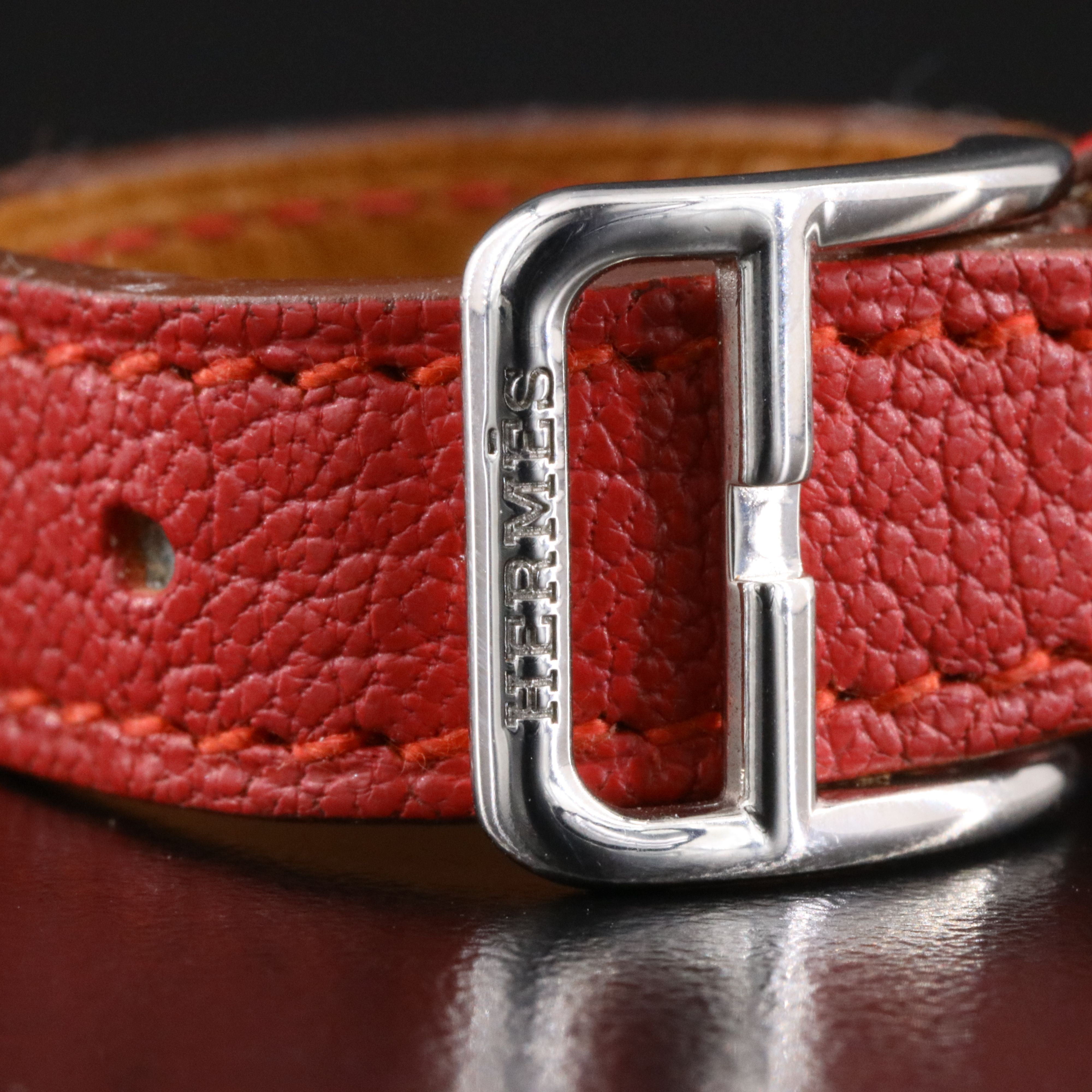 Hermès Leather Belt Scarf Ring