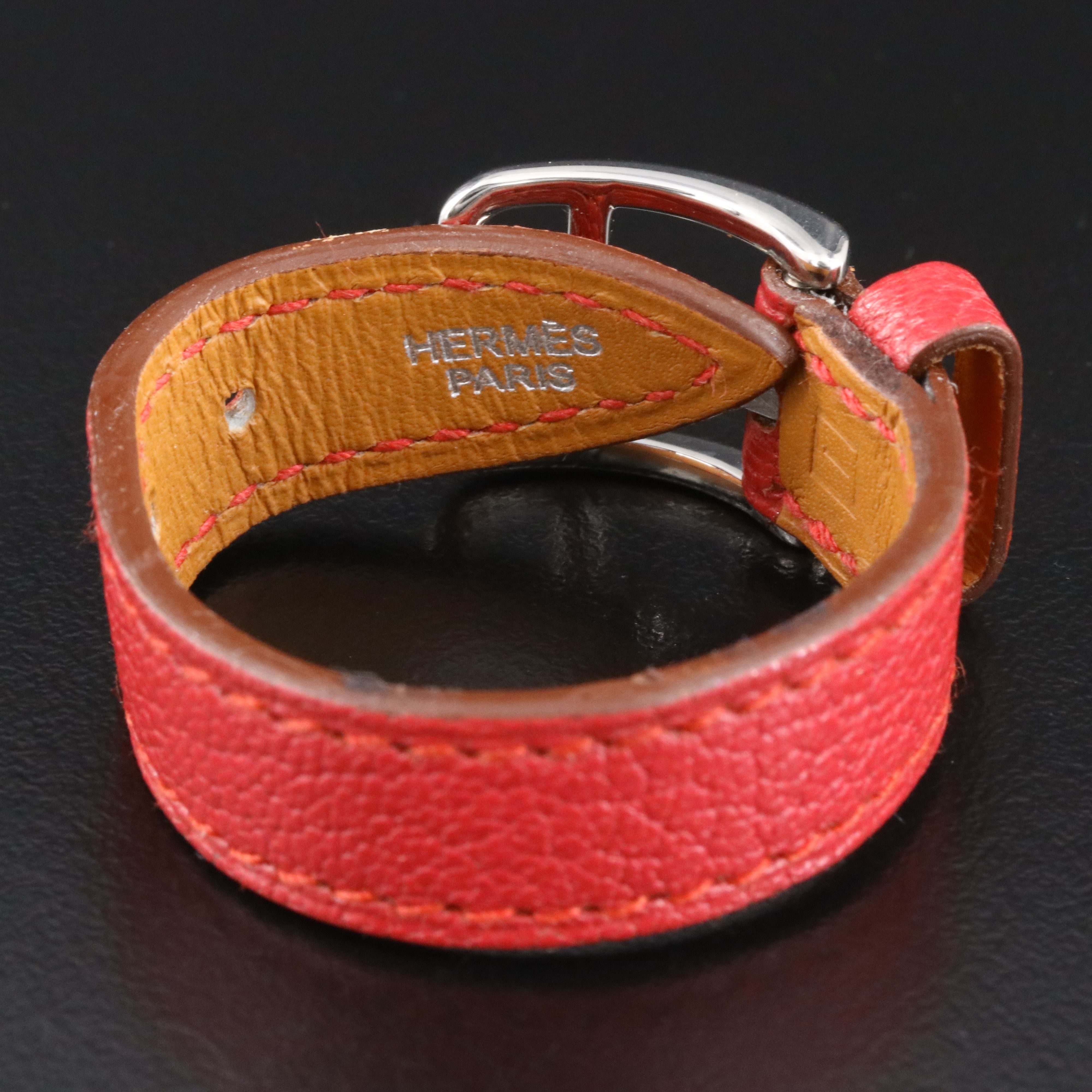Hermès Leather Belt Scarf Ring