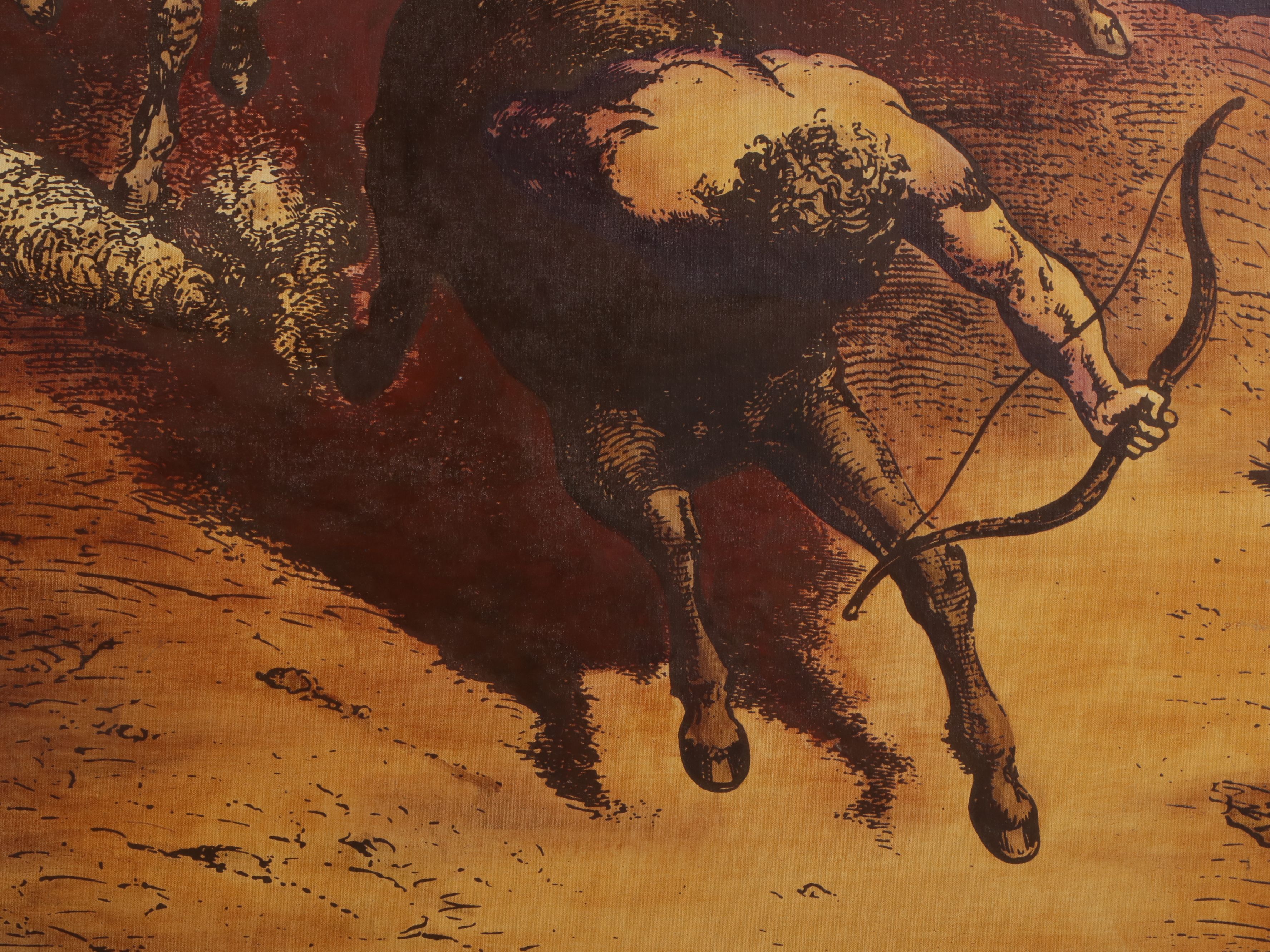 Laurie Hamilton Mixed Oil Painting "Wild Kingdom," Late 20th-Early 21st Century