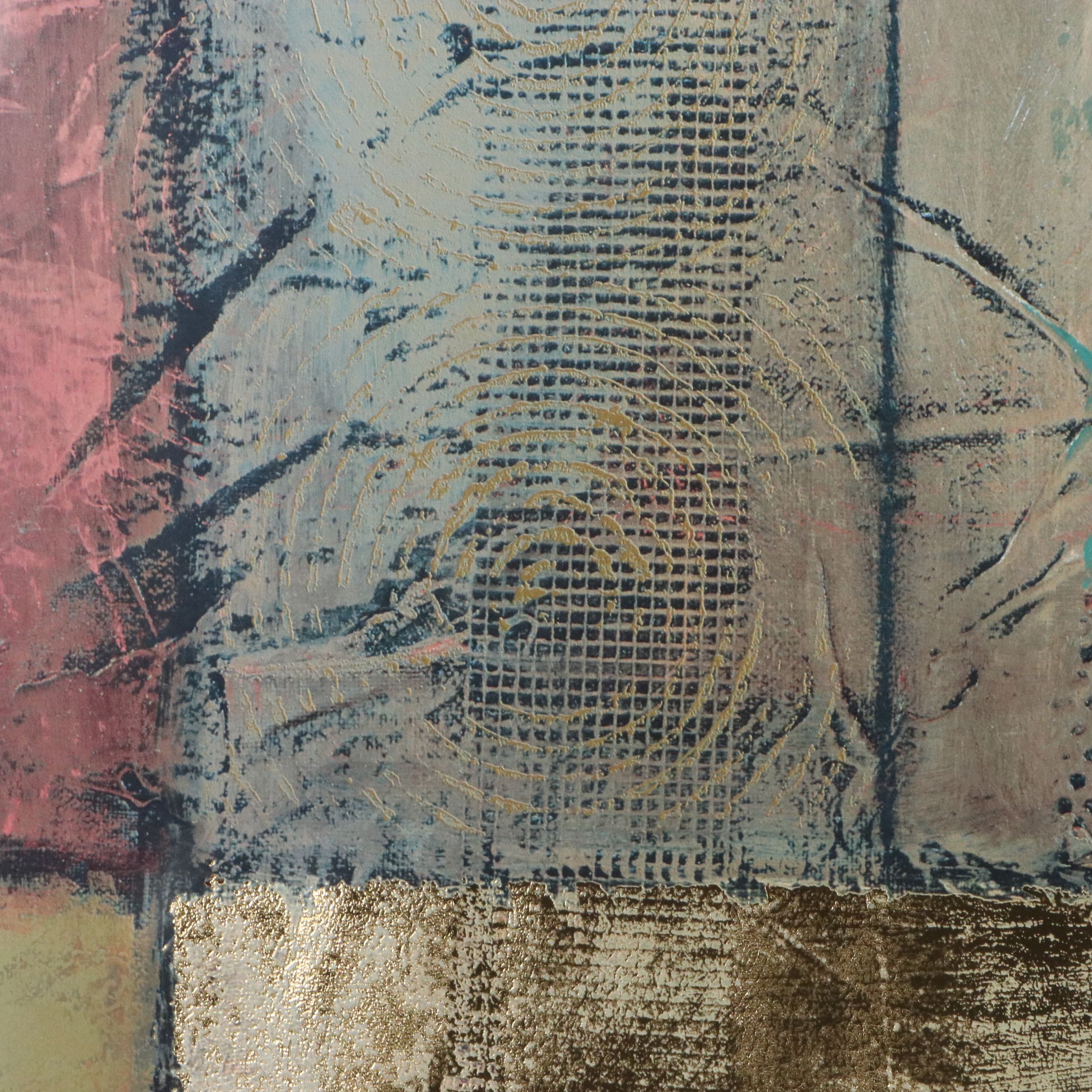 Abstract Offset Lithograph After Mike Klung "Opulent Relief I," 21st Century