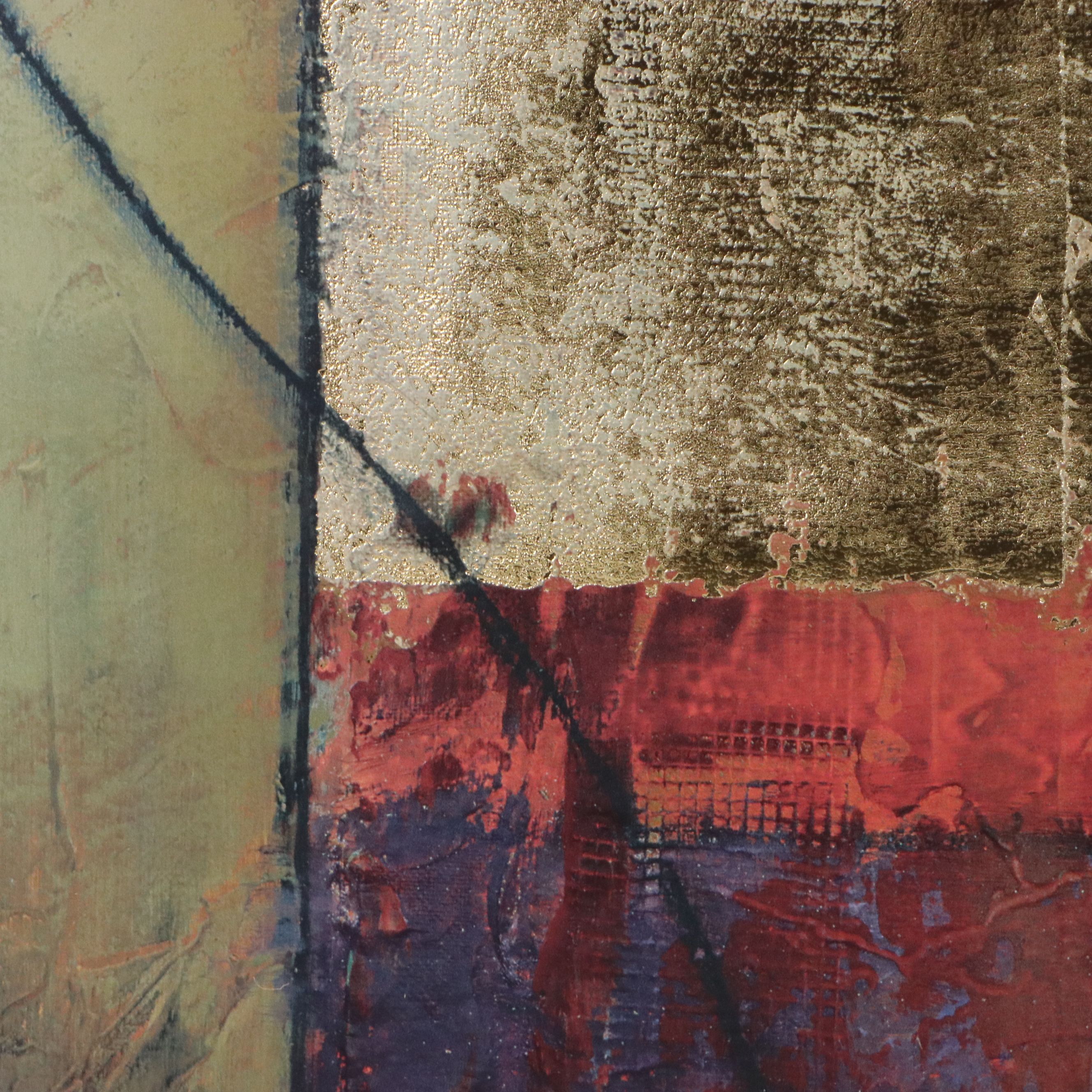 Abstract Offset Lithograph After Mike Klung "Opulent Relief I," 21st Century