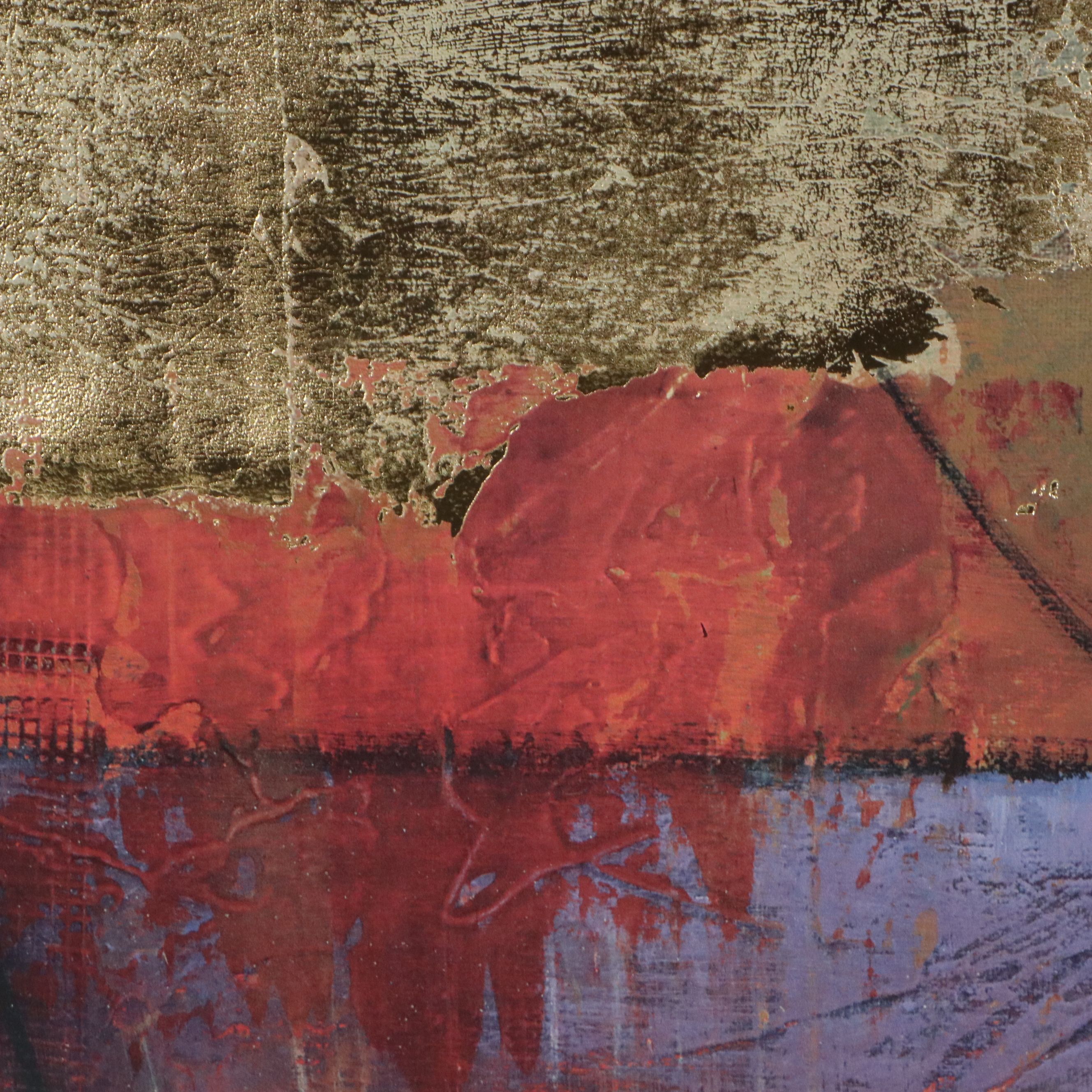 Abstract Offset Lithograph After Mike Klung "Opulent Relief I," 21st Century