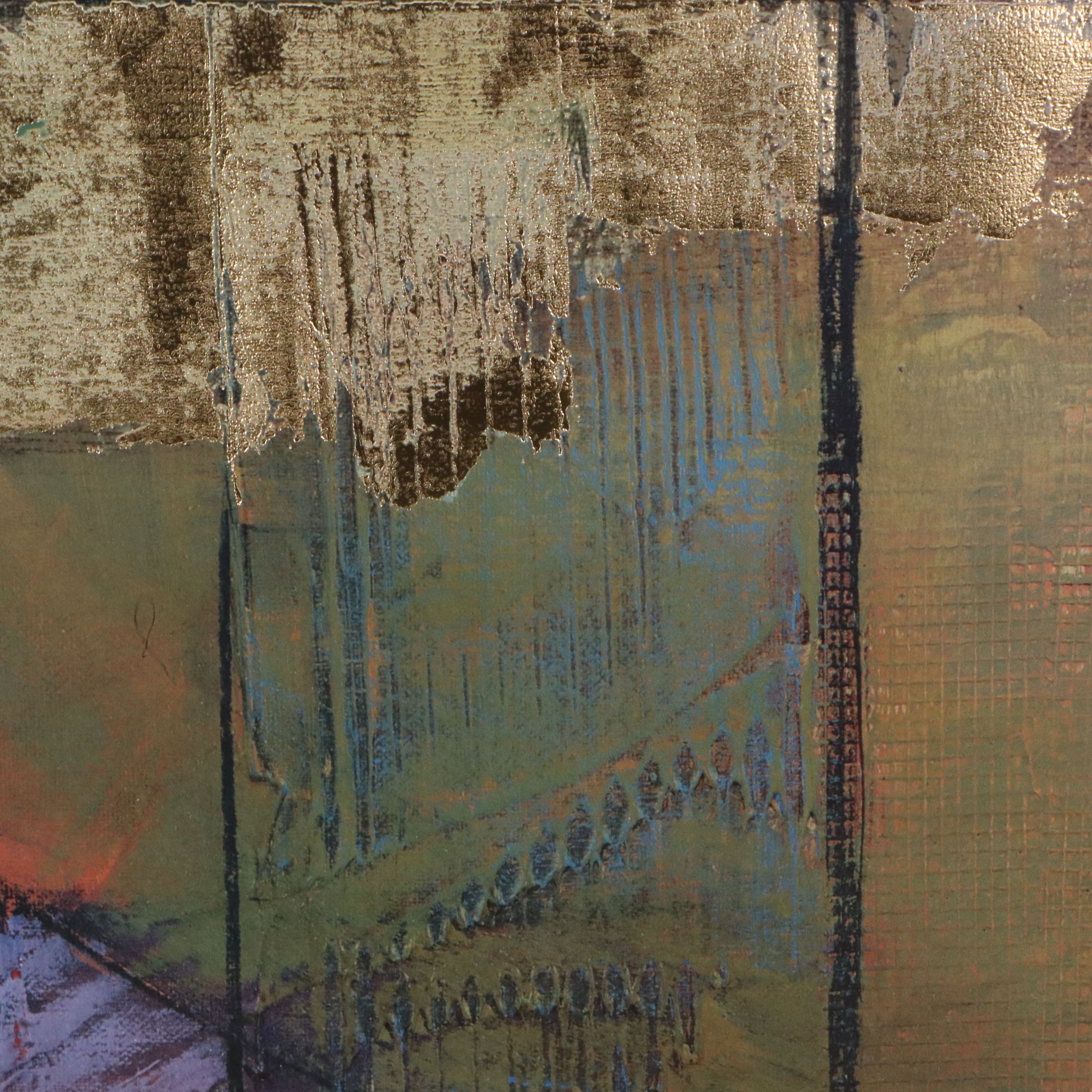 Abstract Offset Lithograph After Mike Klung "Opulent Relief I," 21st Century