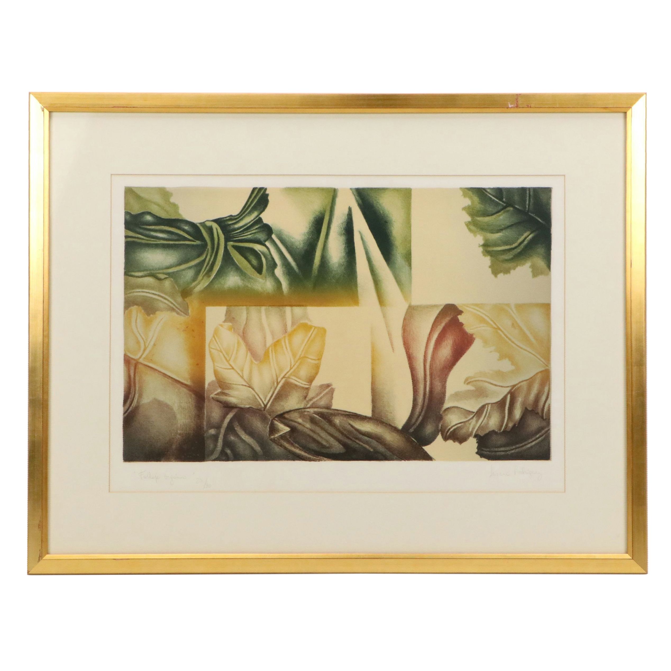 J. Lazaro Rodriguez Lithograph "Folleje Organico," Late 20th Century