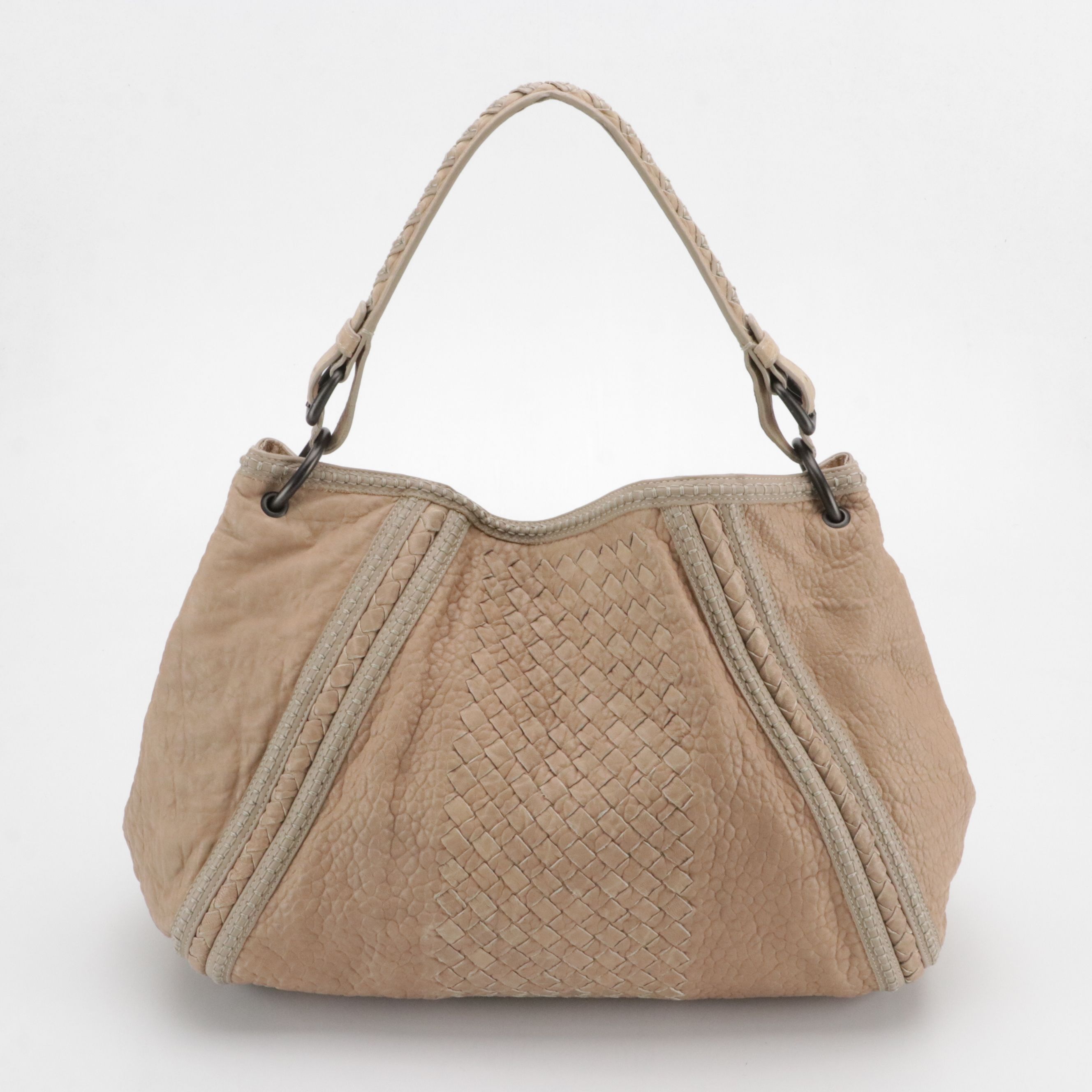Bottega Veneta Nappa Intrecciato Punto Mocassino Roma Hobo Shoulder Bag