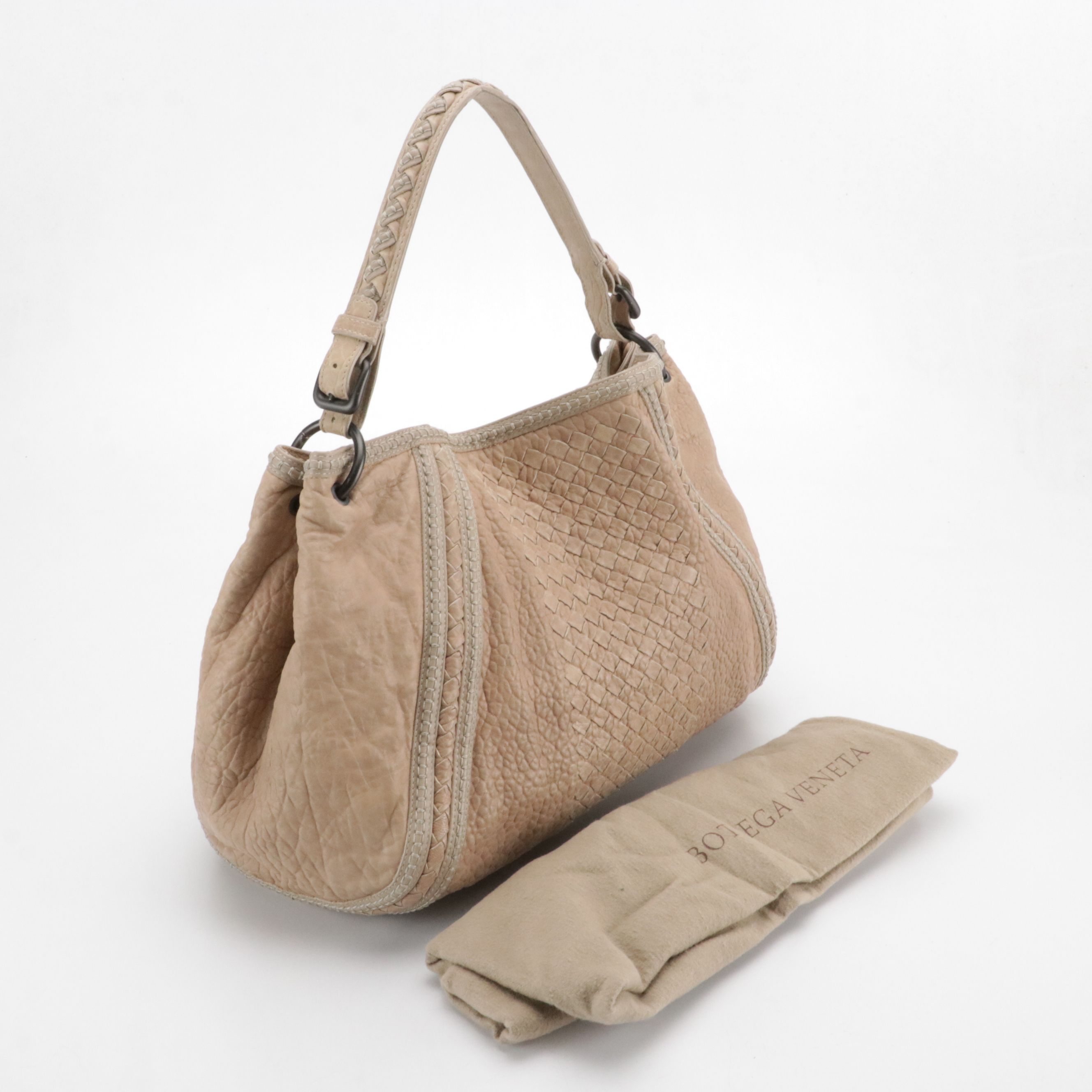 Bottega Veneta Nappa Intrecciato Punto Mocassino Roma Hobo Shoulder Bag
