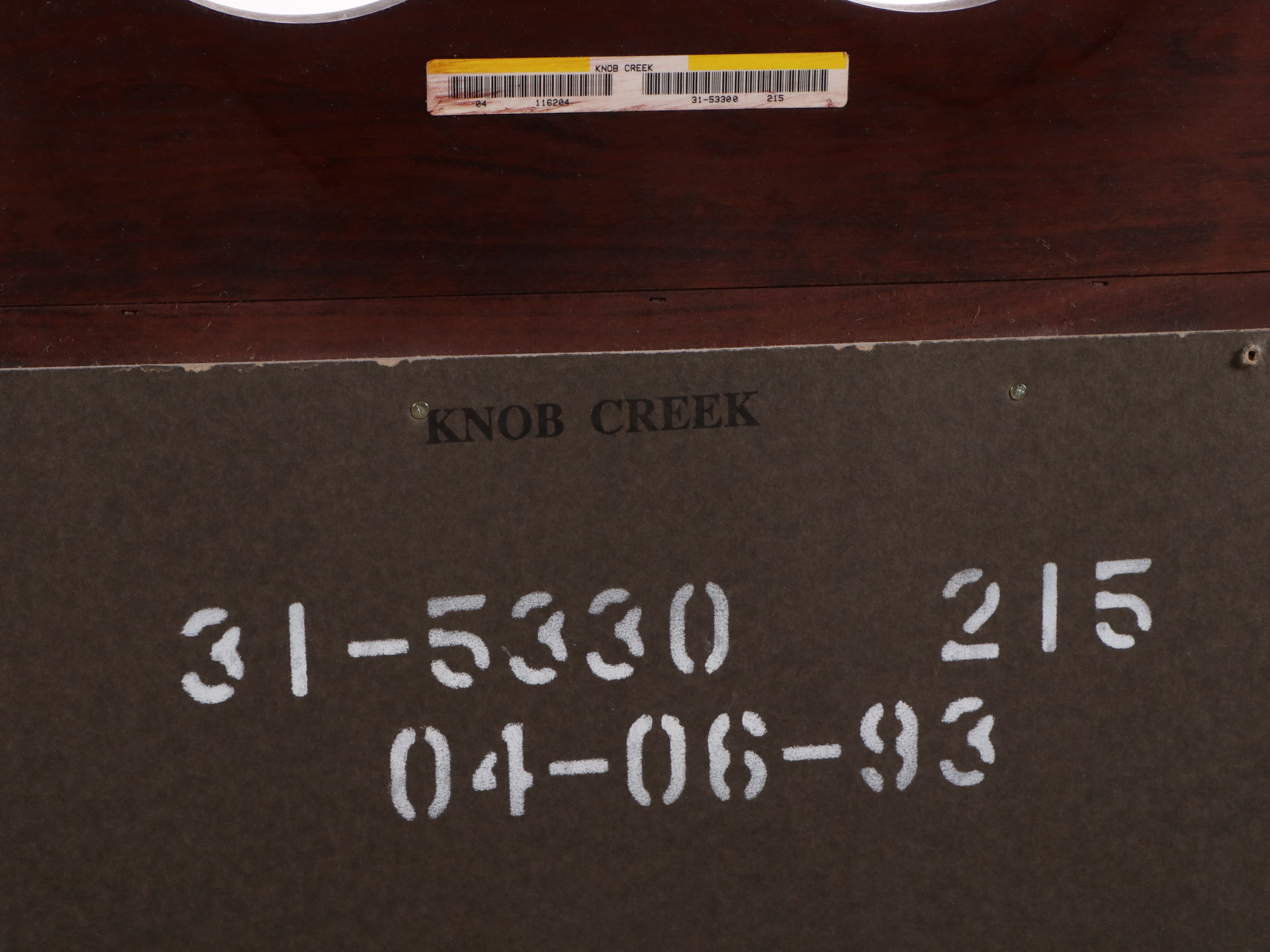 Knob Creek Chippendale Style Mahogany Finish Dresser with Broken Bonnet Mirror