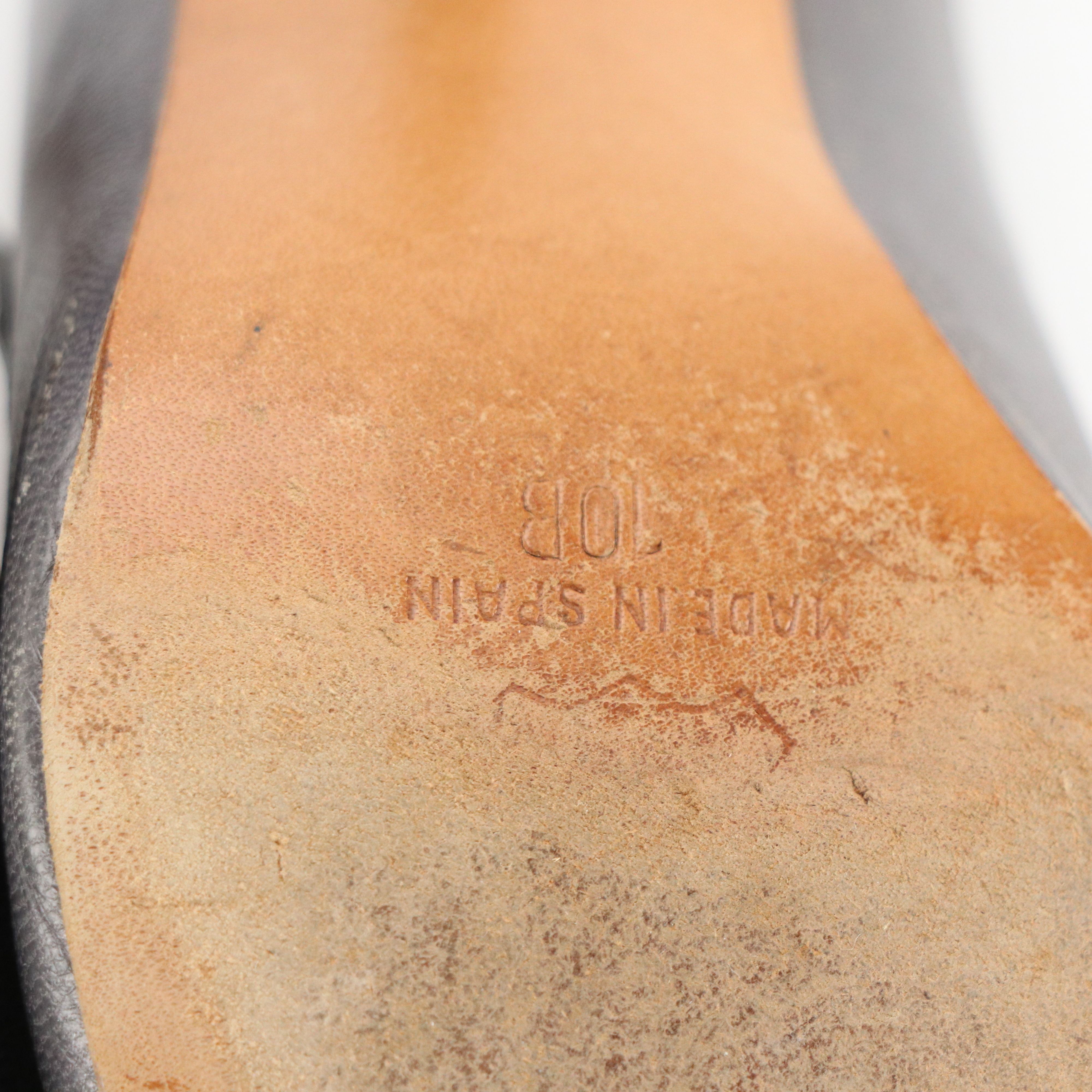 Via Spiga White Leather T-Strap and Cachola Grey leather Heels, With Box