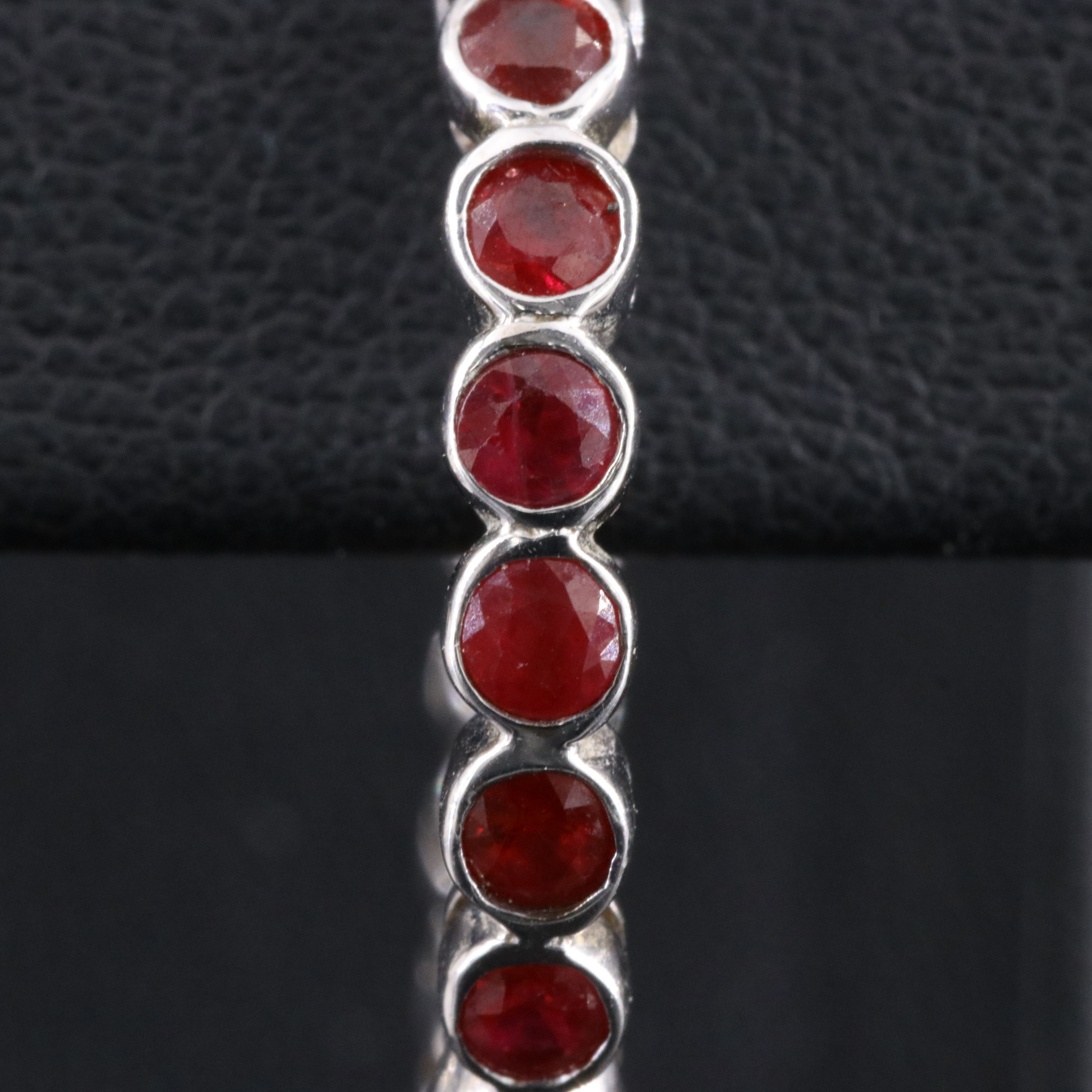 10K Ruby Hoop Earrings