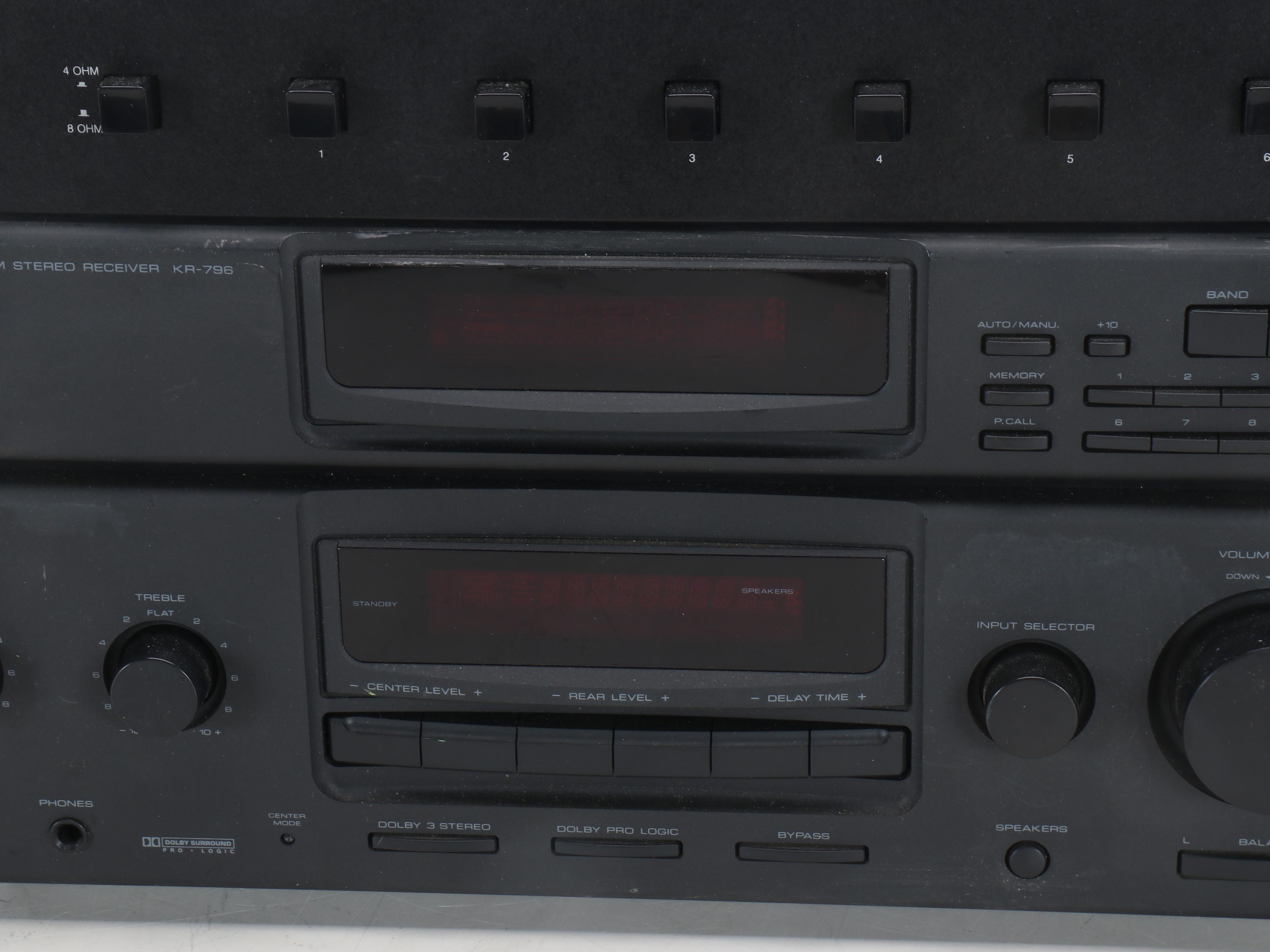 Kenwood KR-796 Stereo Receiver with Russound Speaker Selector