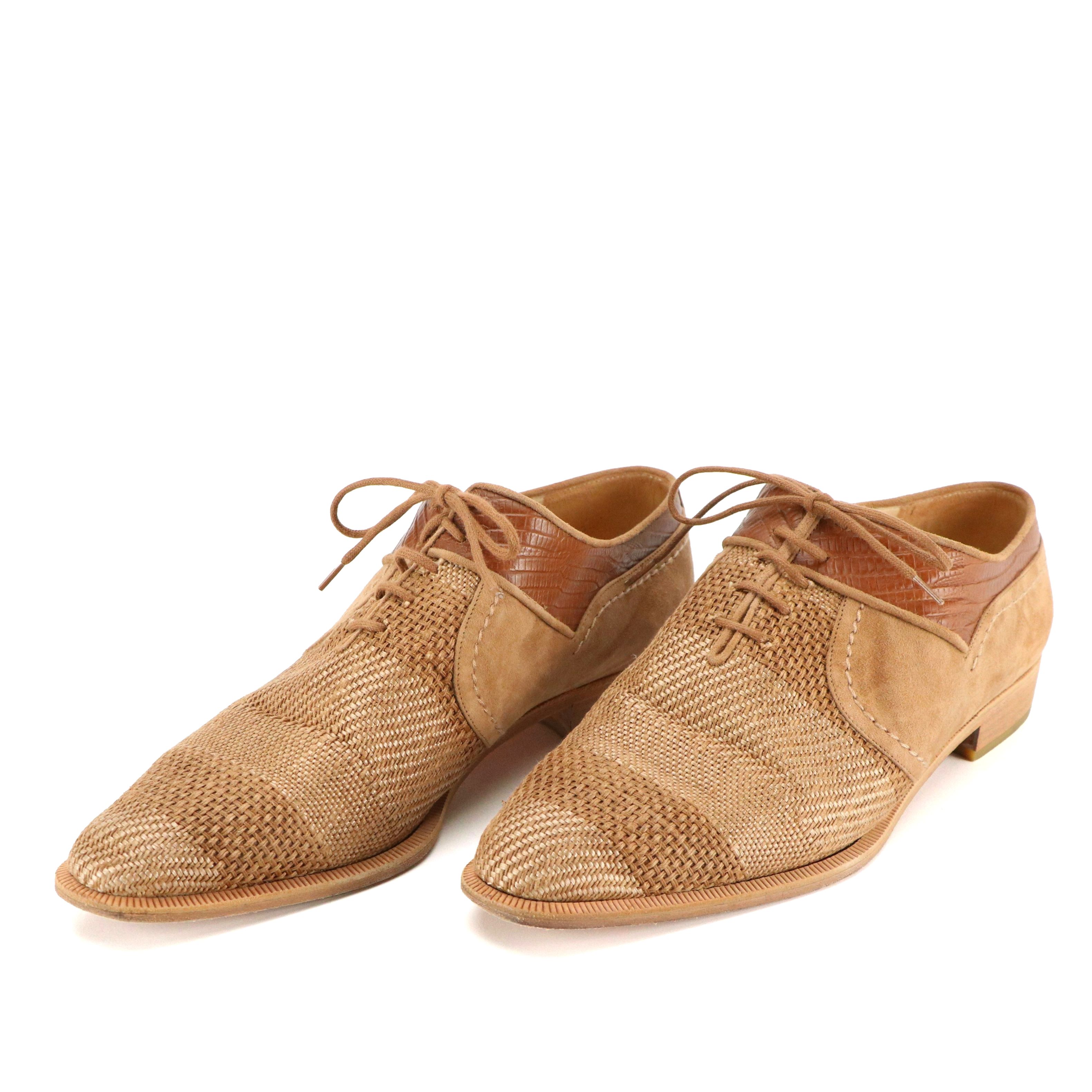 Via Spiga Woven Oxford Shoes and Stuart Weitzman Lace-Up Oxford Heels, with Box