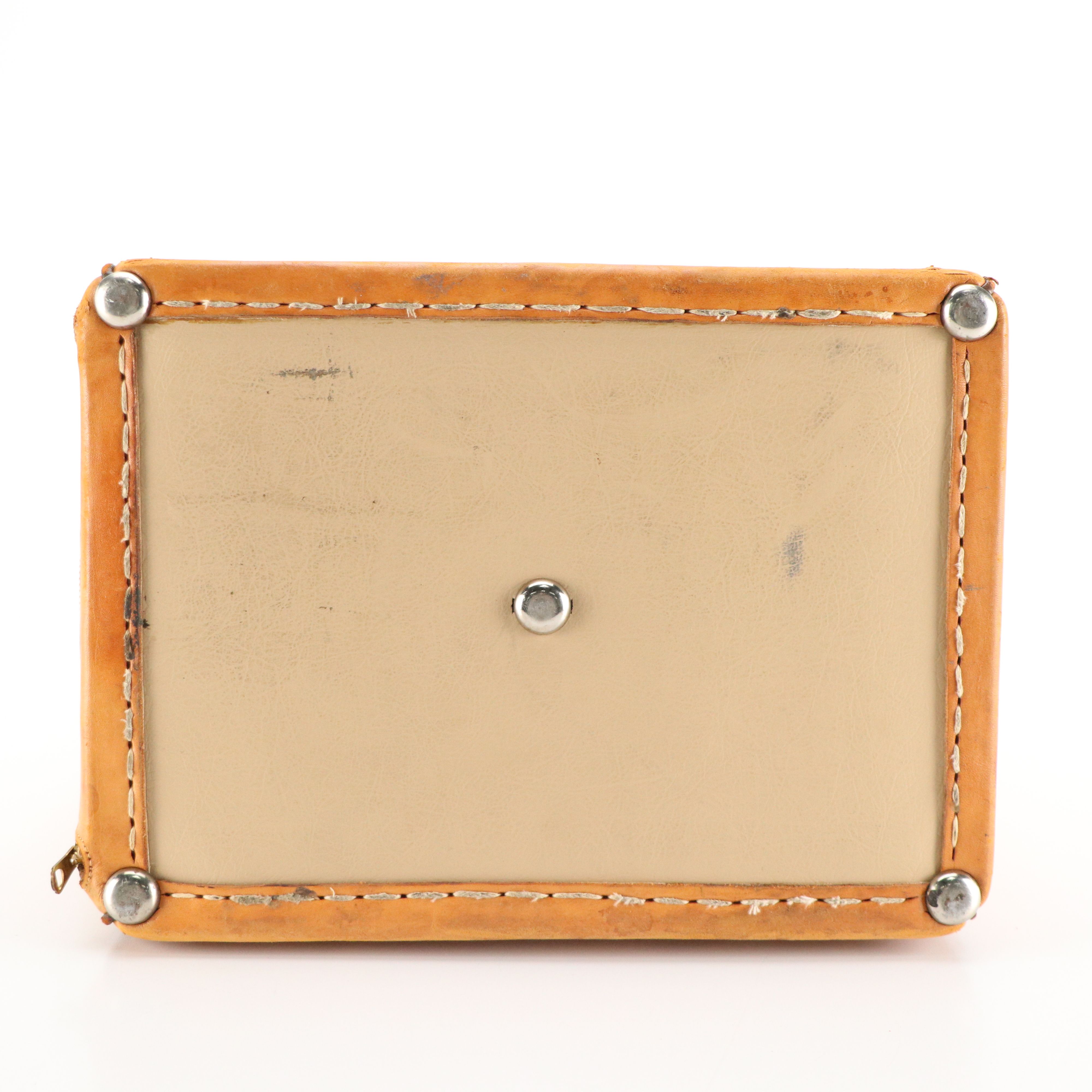 Mexican Hand-Tooled Leather Bowling Bag