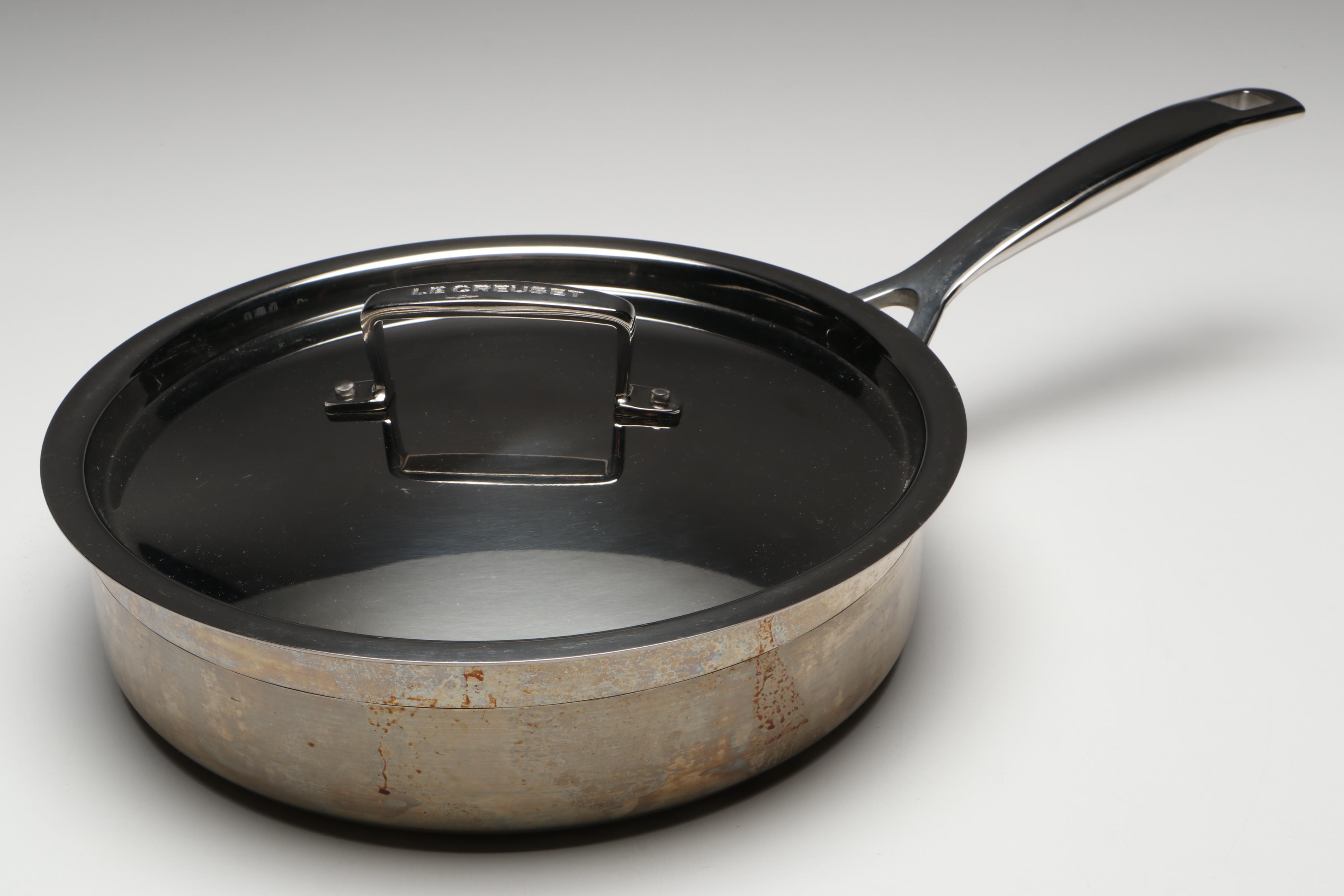 Le Creuset Cast Iron Sauce Pan with Wagner Cast Iron Frying Pan and More