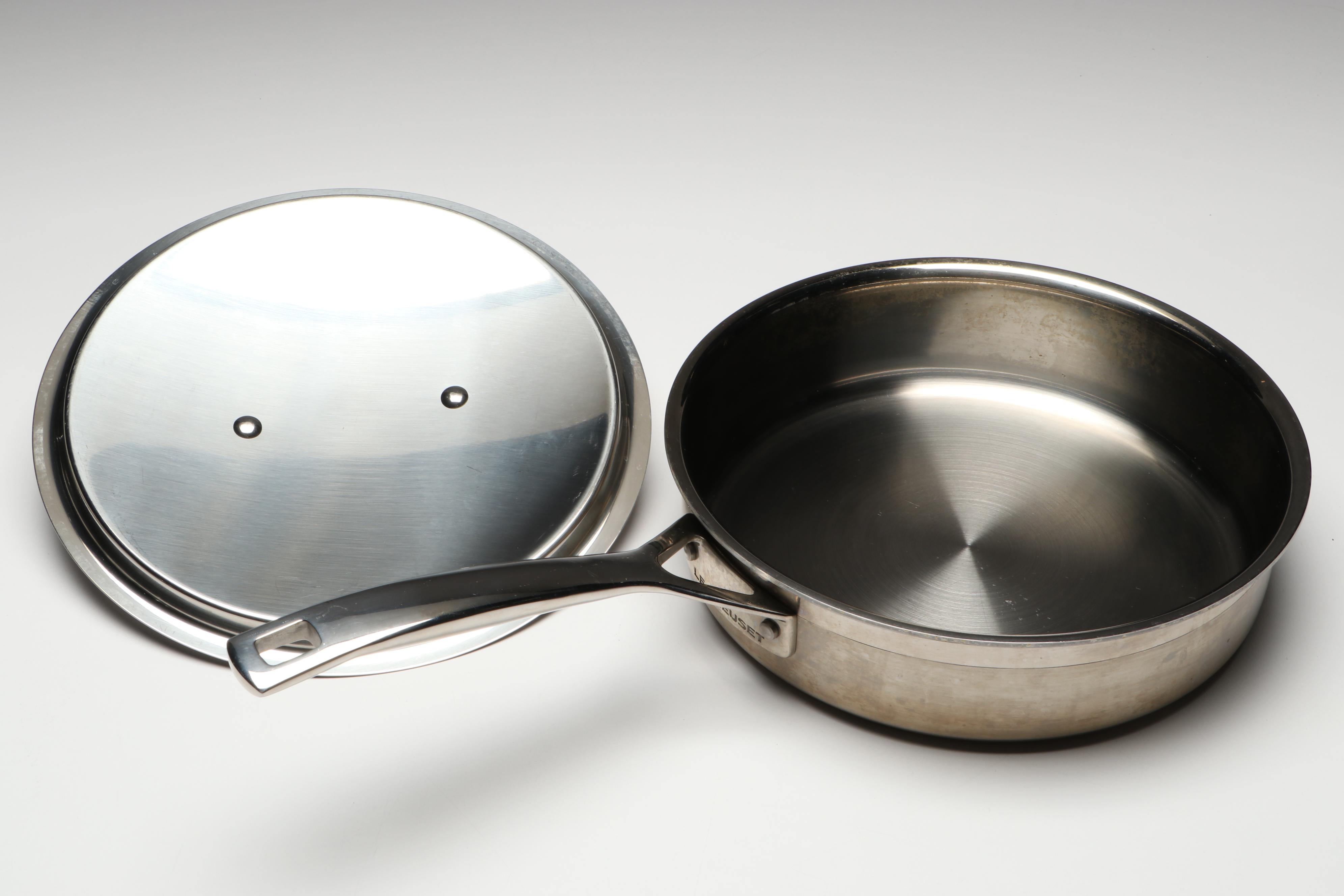 Le Creuset Cast Iron Sauce Pan with Wagner Cast Iron Frying Pan and More