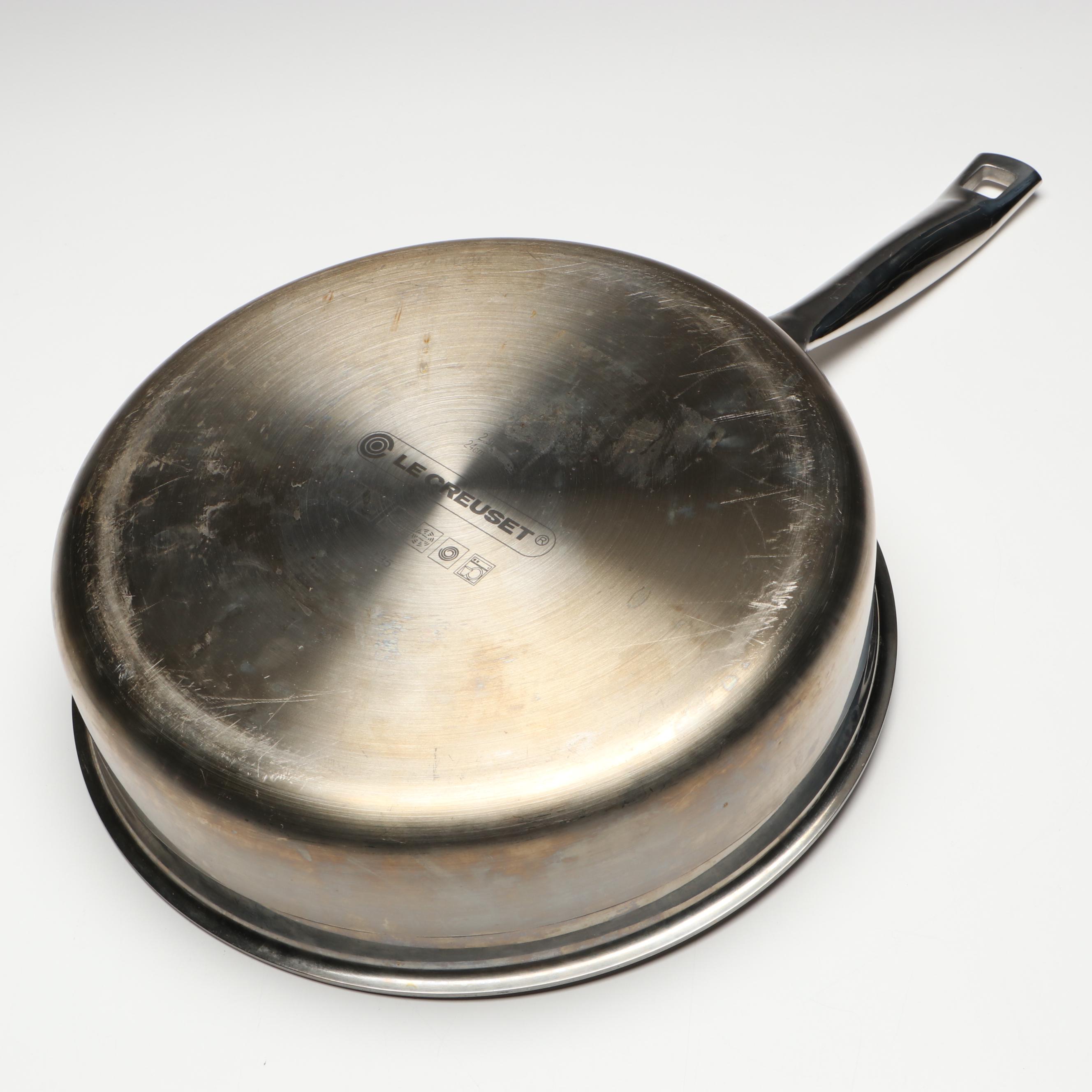 Le Creuset Cast Iron Sauce Pan with Wagner Cast Iron Frying Pan and More