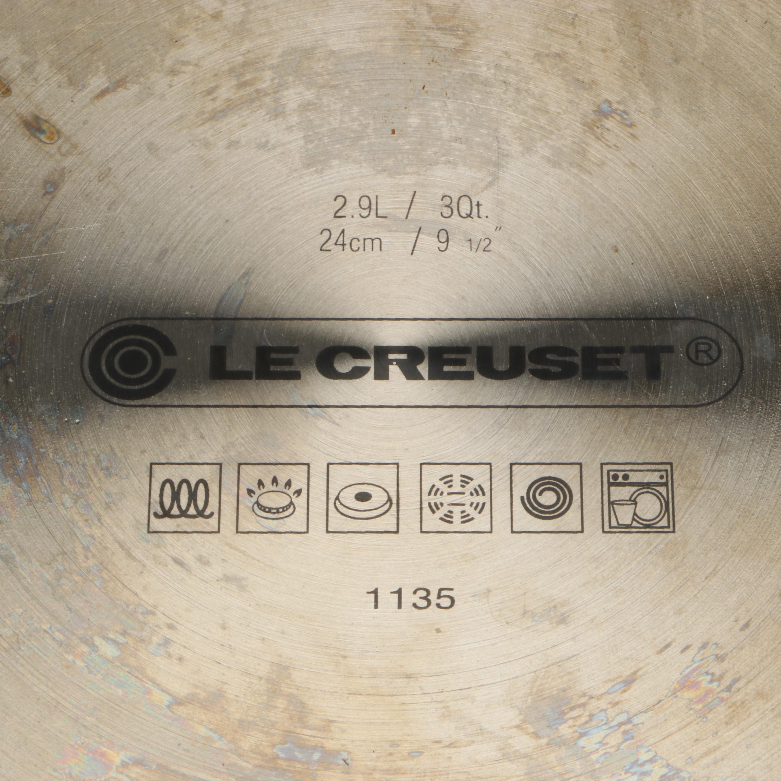 Le Creuset Cast Iron Sauce Pan with Wagner Cast Iron Frying Pan and More