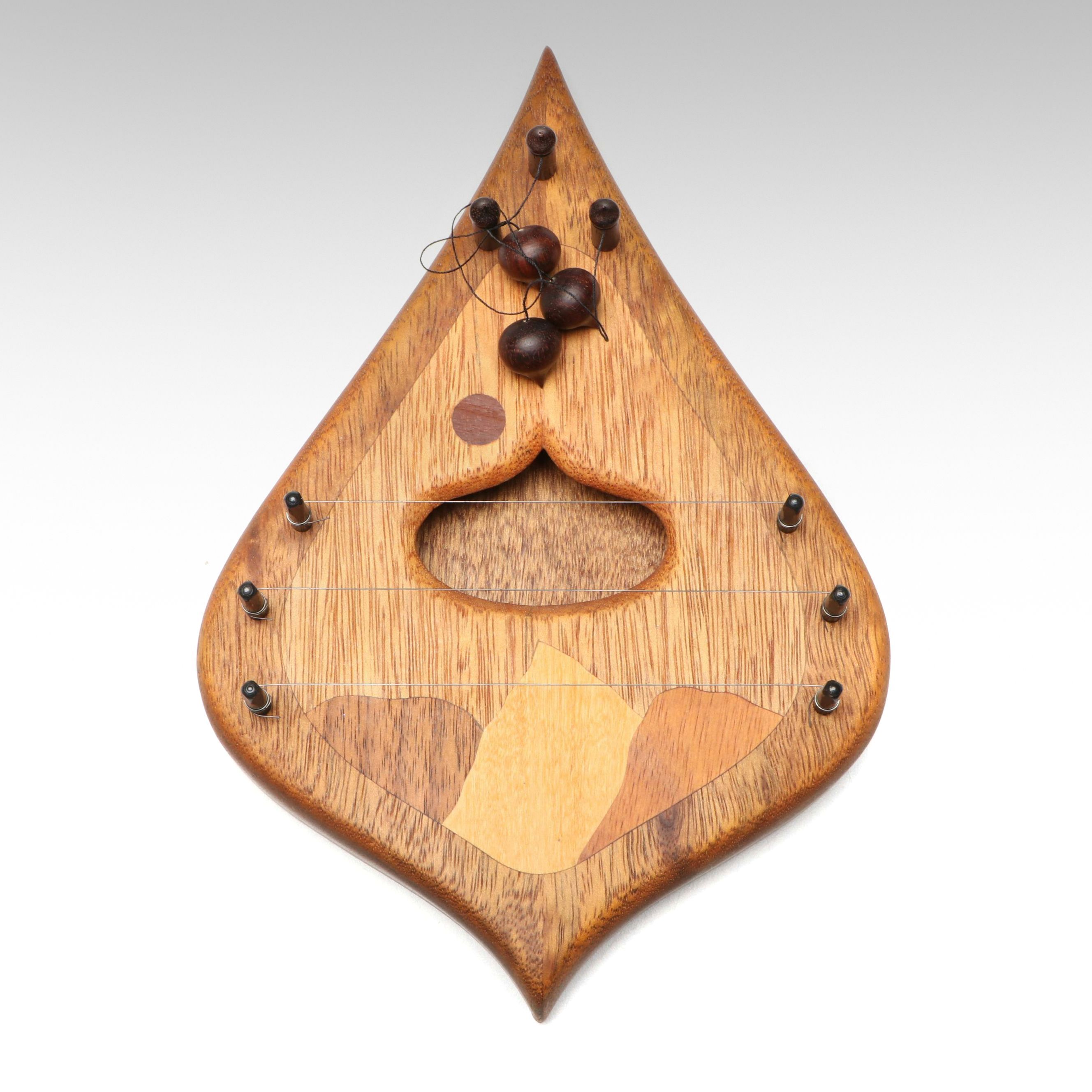 Inlaid Wood Door Harp