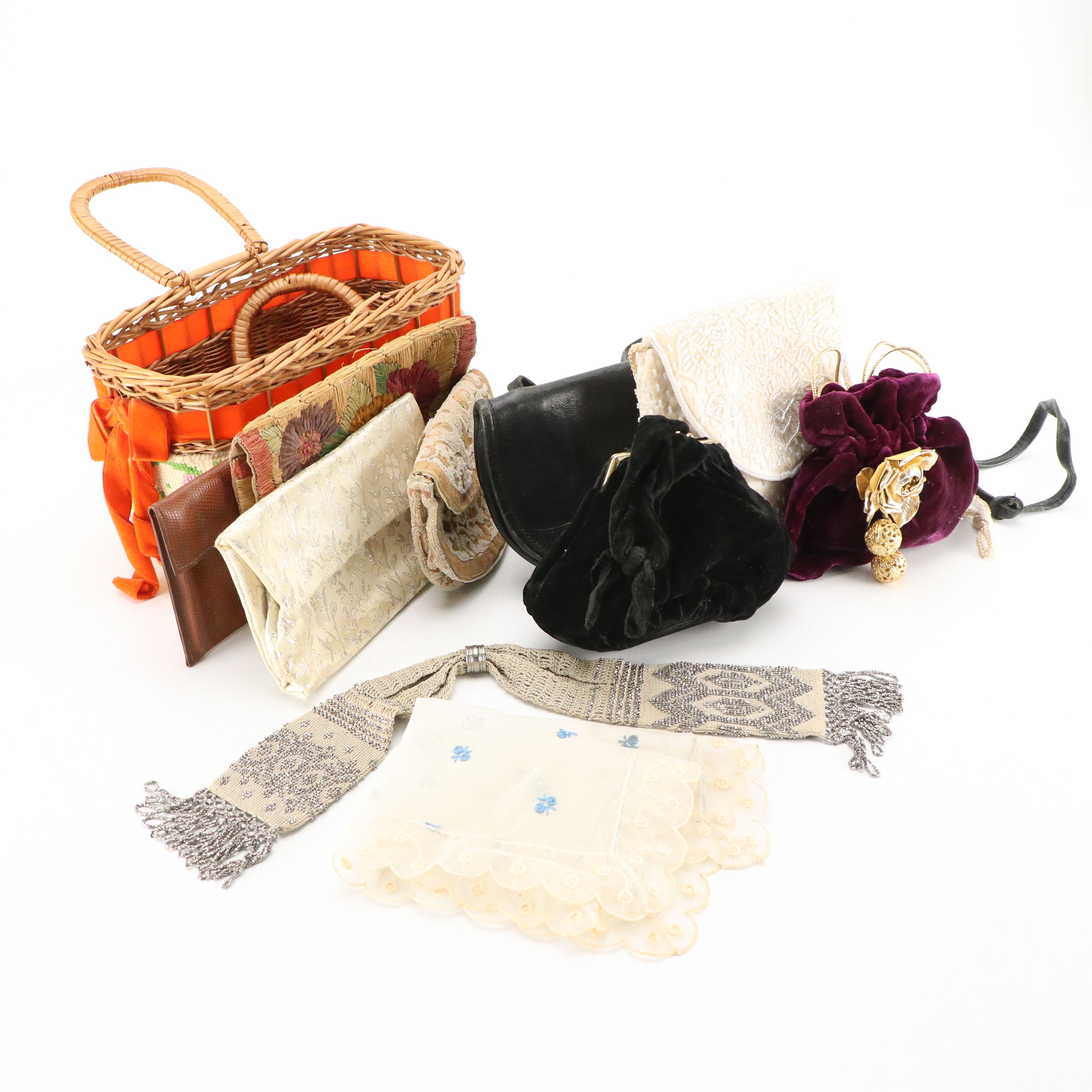 Lady Buxton Brocade Wallet Clutch, Evening Bags, Basket Bag, and More