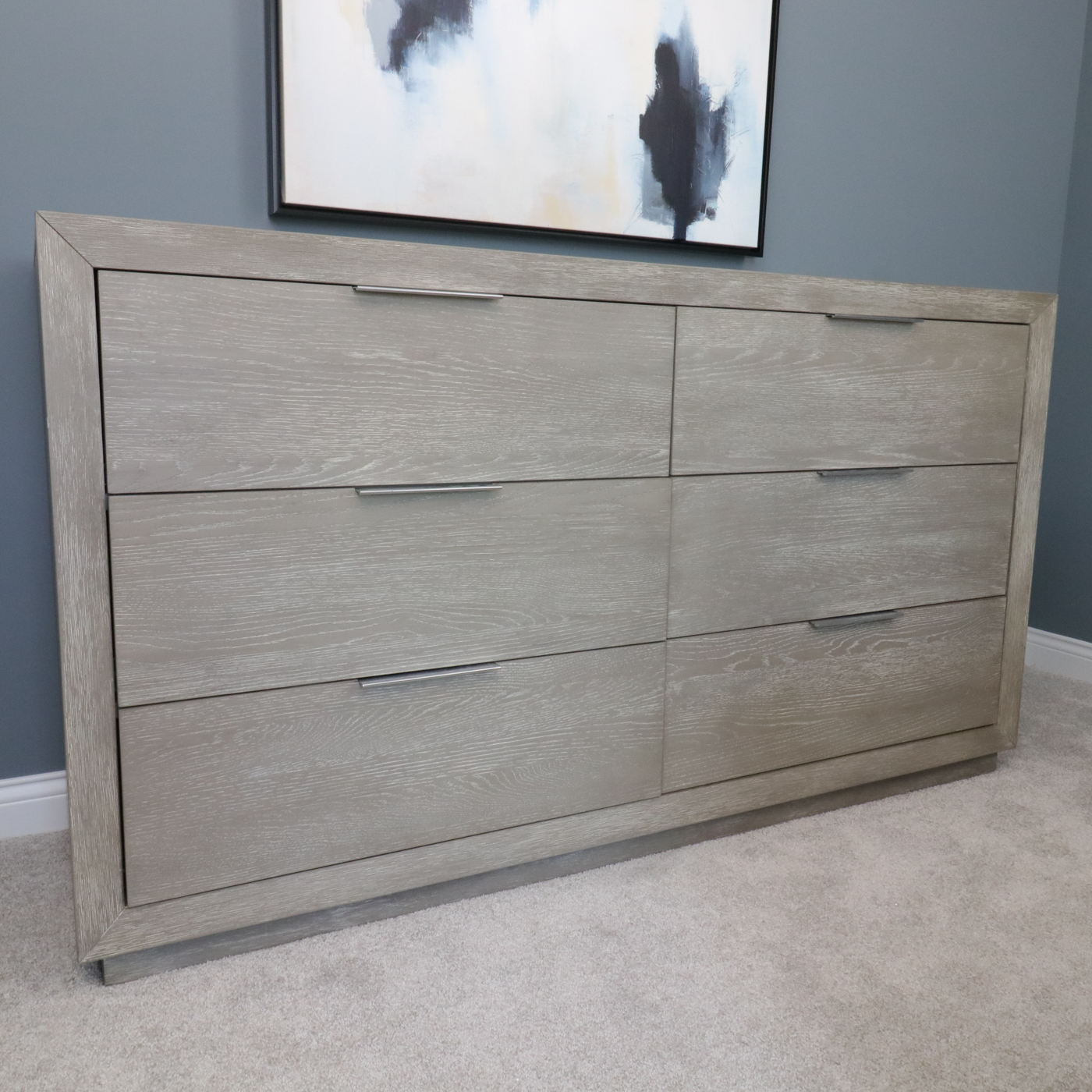 Riverside Furniture Zoey Modern Distressed Wood Dresser