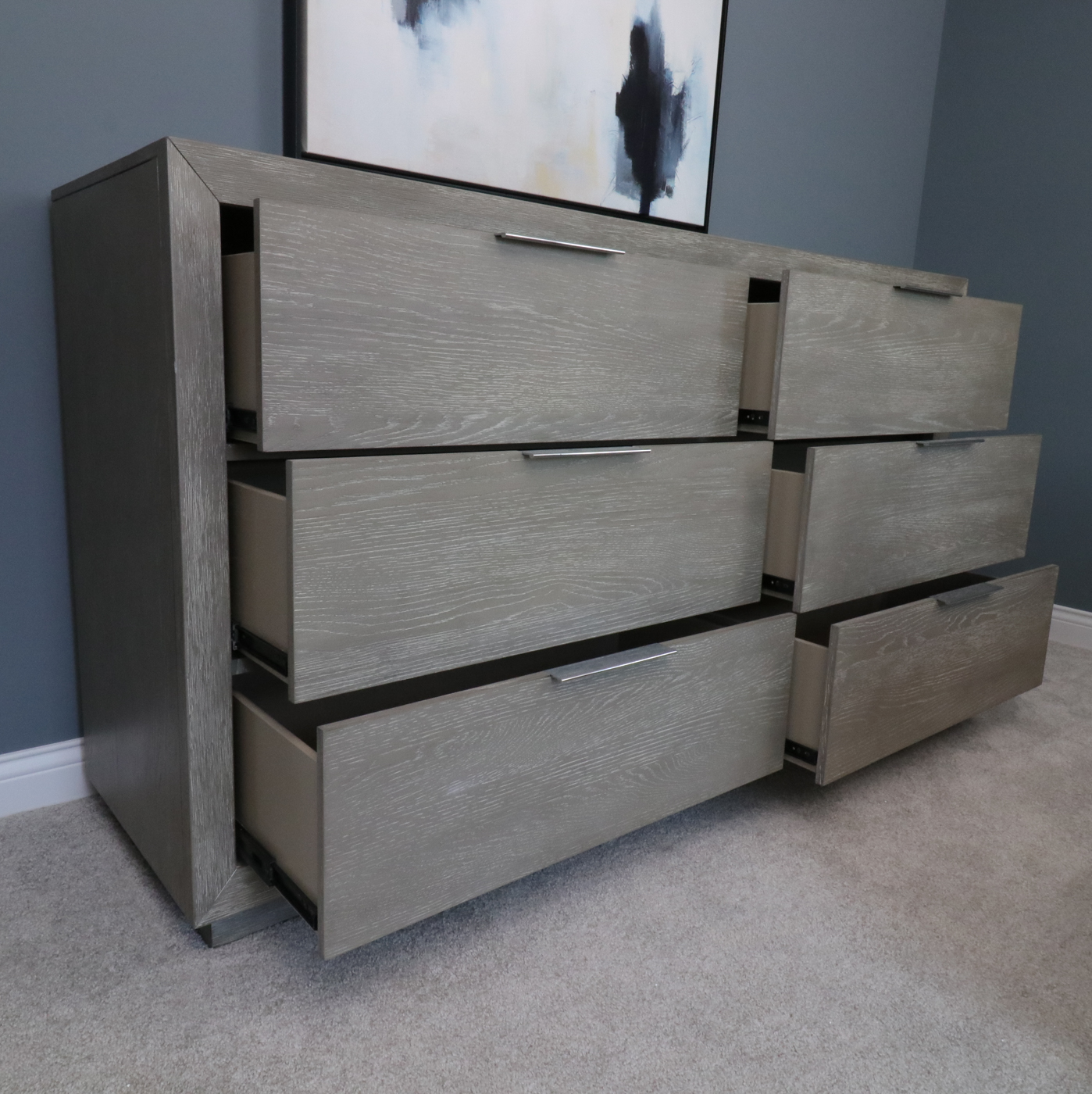 Riverside Furniture Zoey Modern Distressed Wood Dresser
