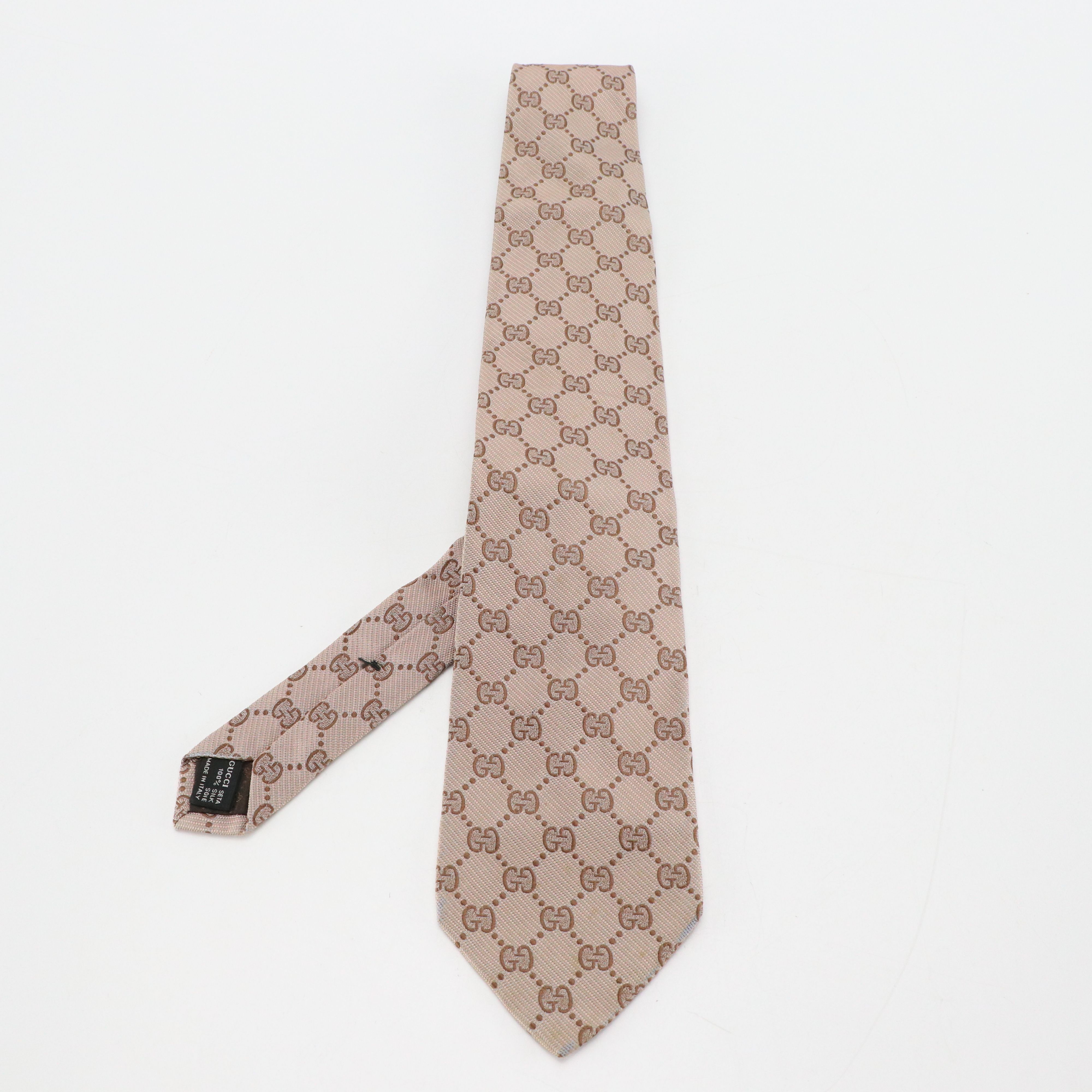 Gucci GG Pattern Necktie in Silk Jacquard