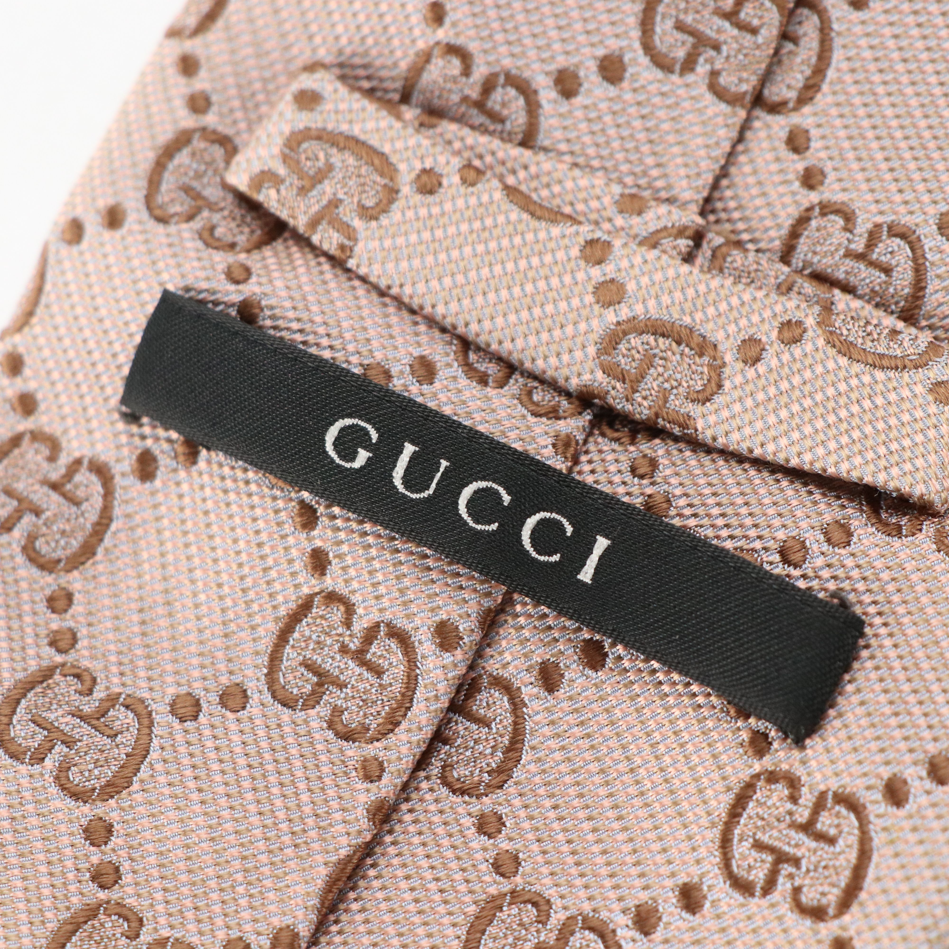 Gucci GG Pattern Necktie in Silk Jacquard
