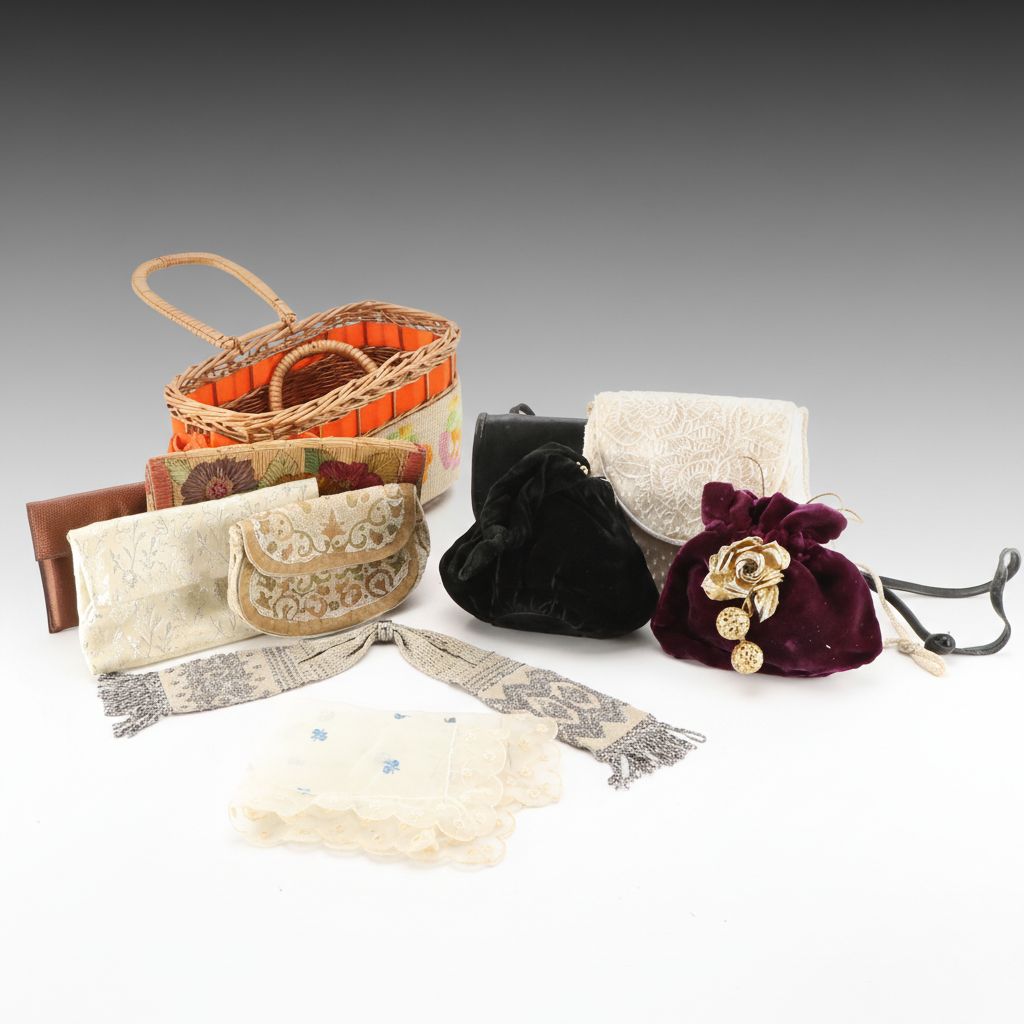 Lady Buxton Brocade Wallet Clutch, Evening Bags, Basket Bag, and More