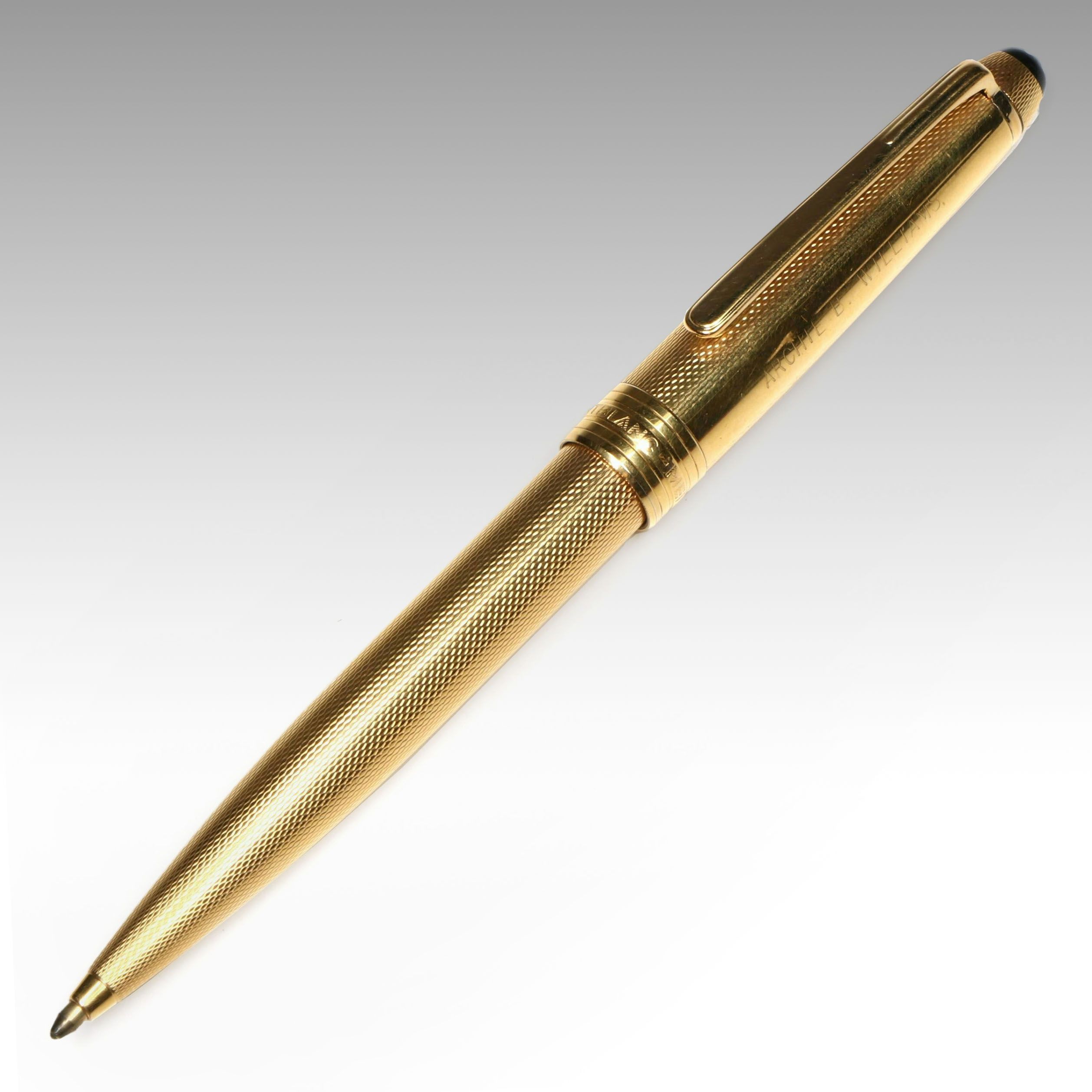Montblanc Meisterstück "Solitaire" Gold Plate Rollerball Pen