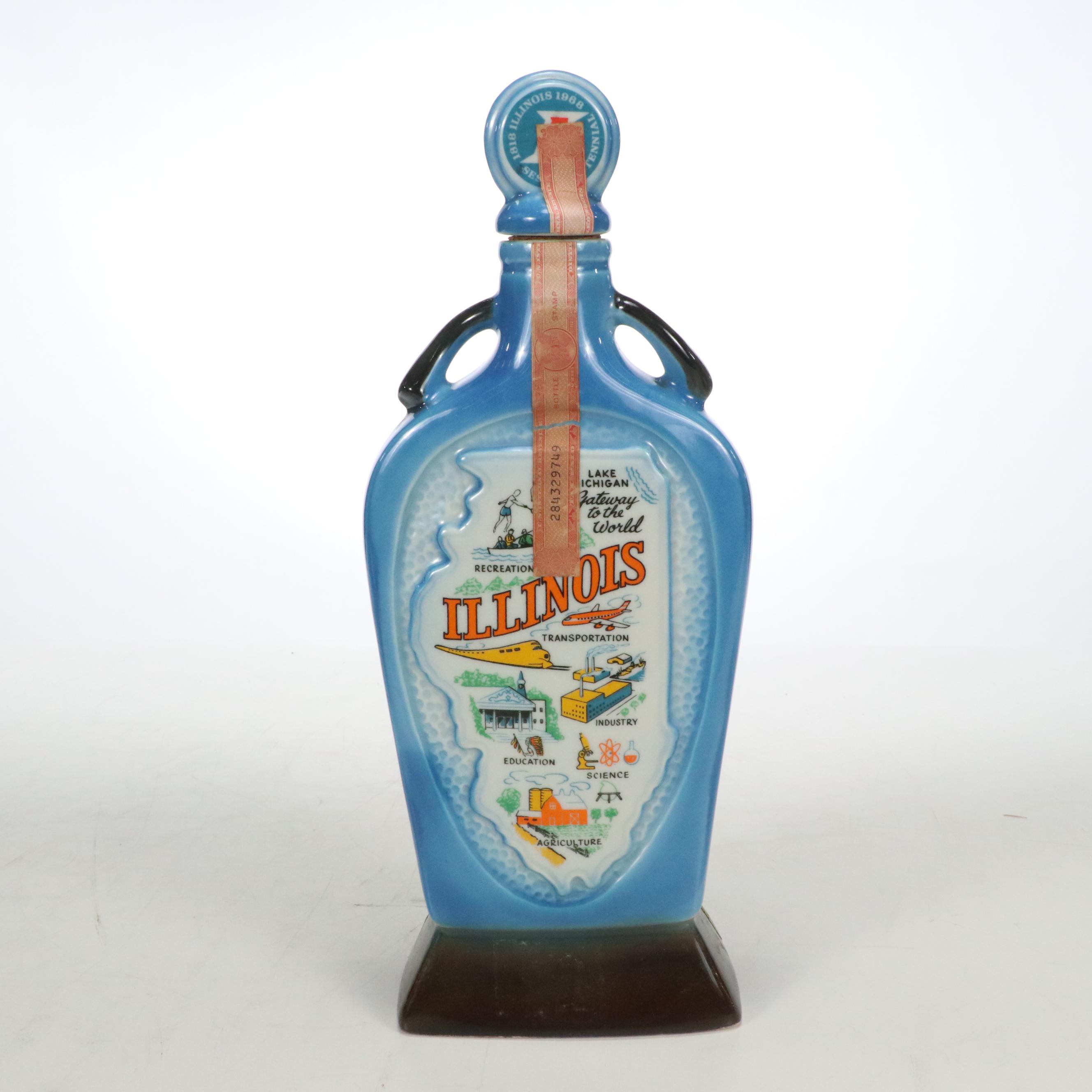 Jim Beam Kentucky Straight Bourbon Whiskey Ceramic Novelty Decanters